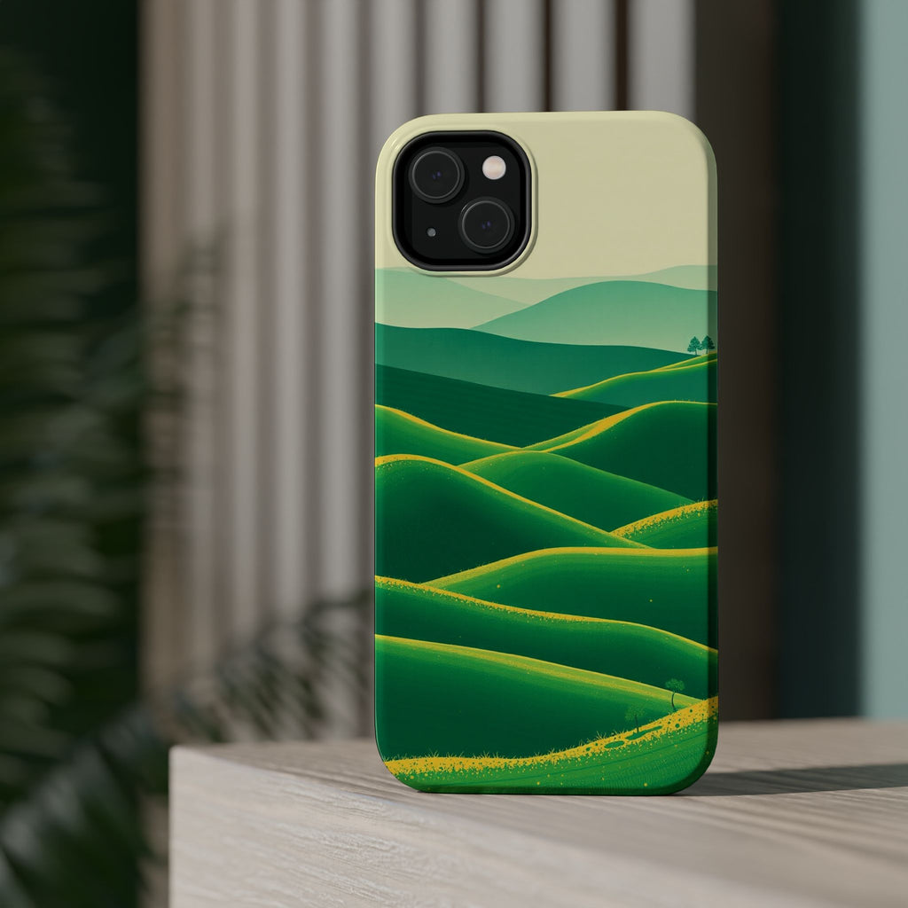 iPhone Rolling Hills Risograph Print Slim Everyday Designer Case · iPhone Case