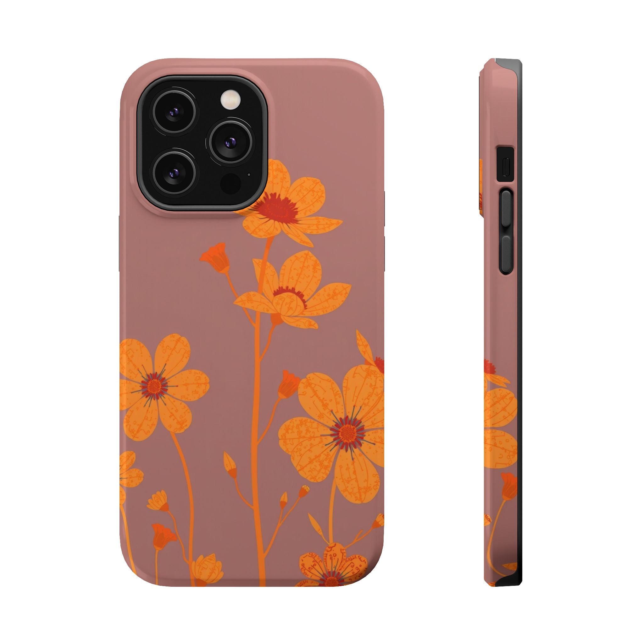 iPhone Floral Silhouette Pastel Kawaii Slim Everyday Designer Case · iPhone Case