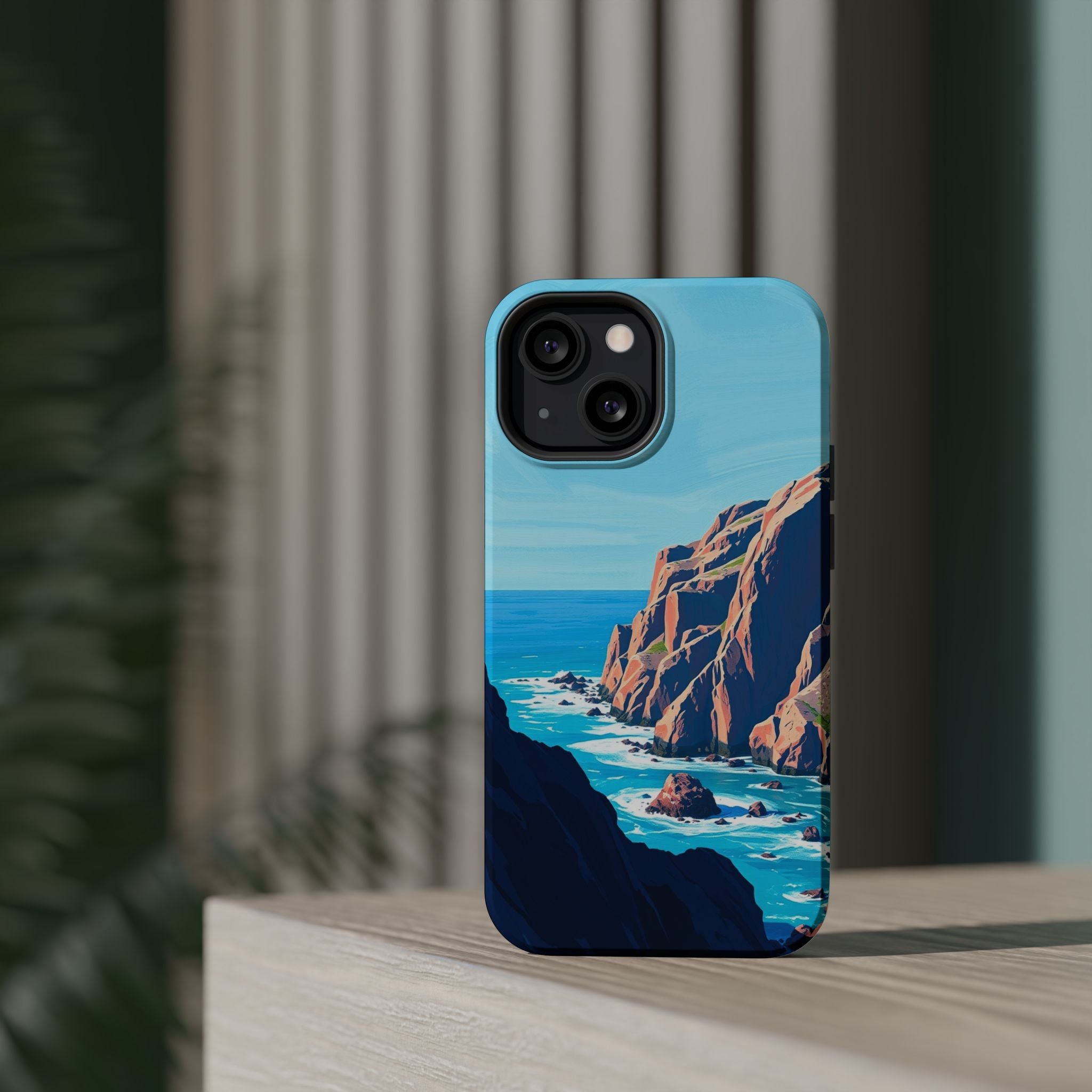 iPhone Rocky Coastline Oil Painting Impressionist iPhone Clean Minimal · iPhone