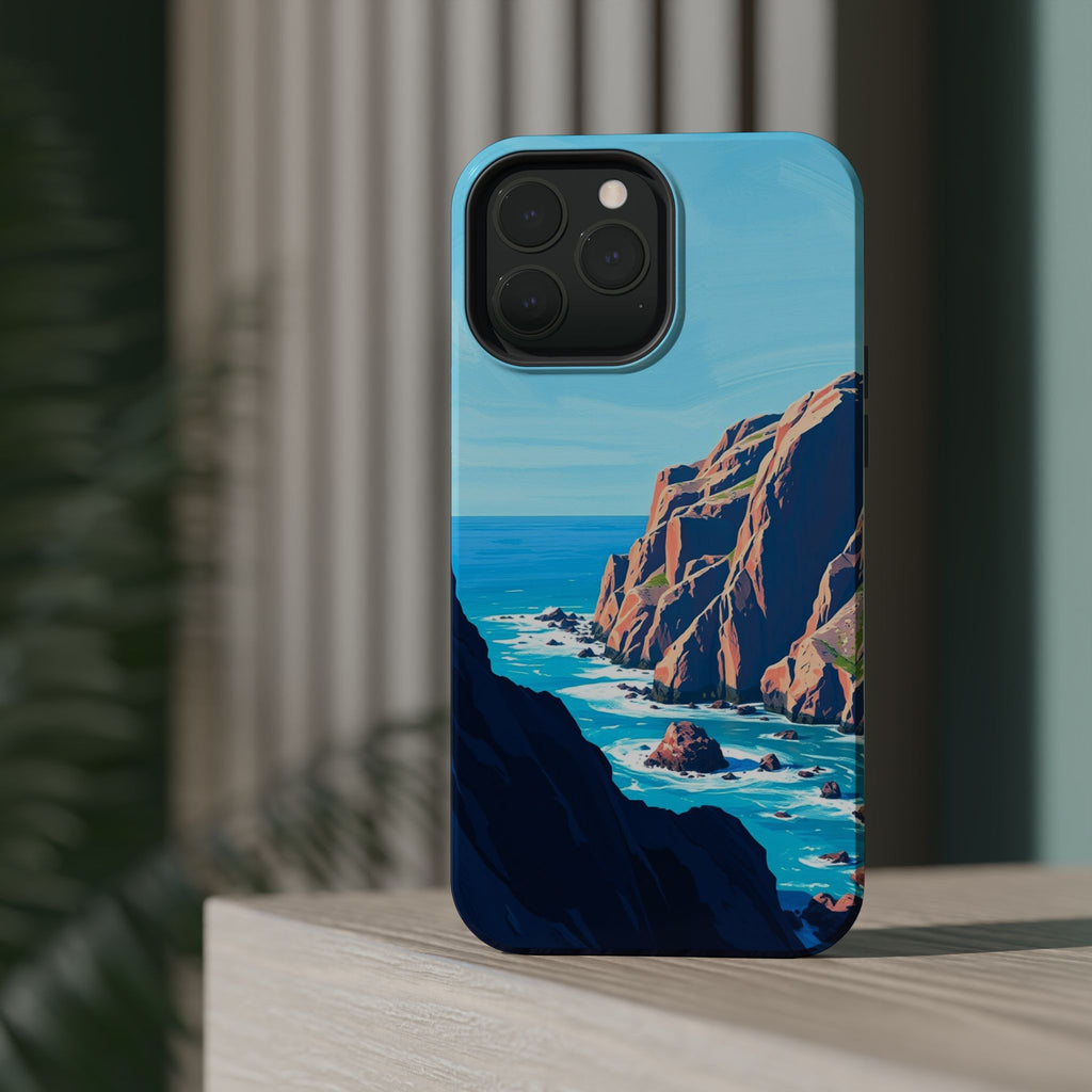 iPhone Rocky Coastline Oil Painting Impressionist iPhone Clean Minimal · iPhone