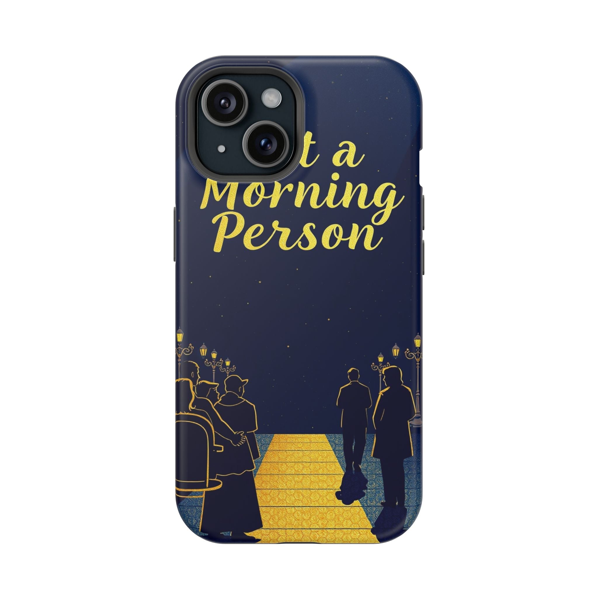 iPhone Midnight Blue And Silver Not a Morning Person Slim Snap Case · iPhone Cas