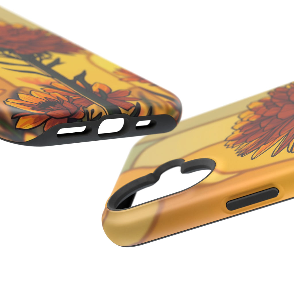 iPhone Sunset Amber And Peach Ranunculus Stack Soft iPhone Finish · iPhone Case
