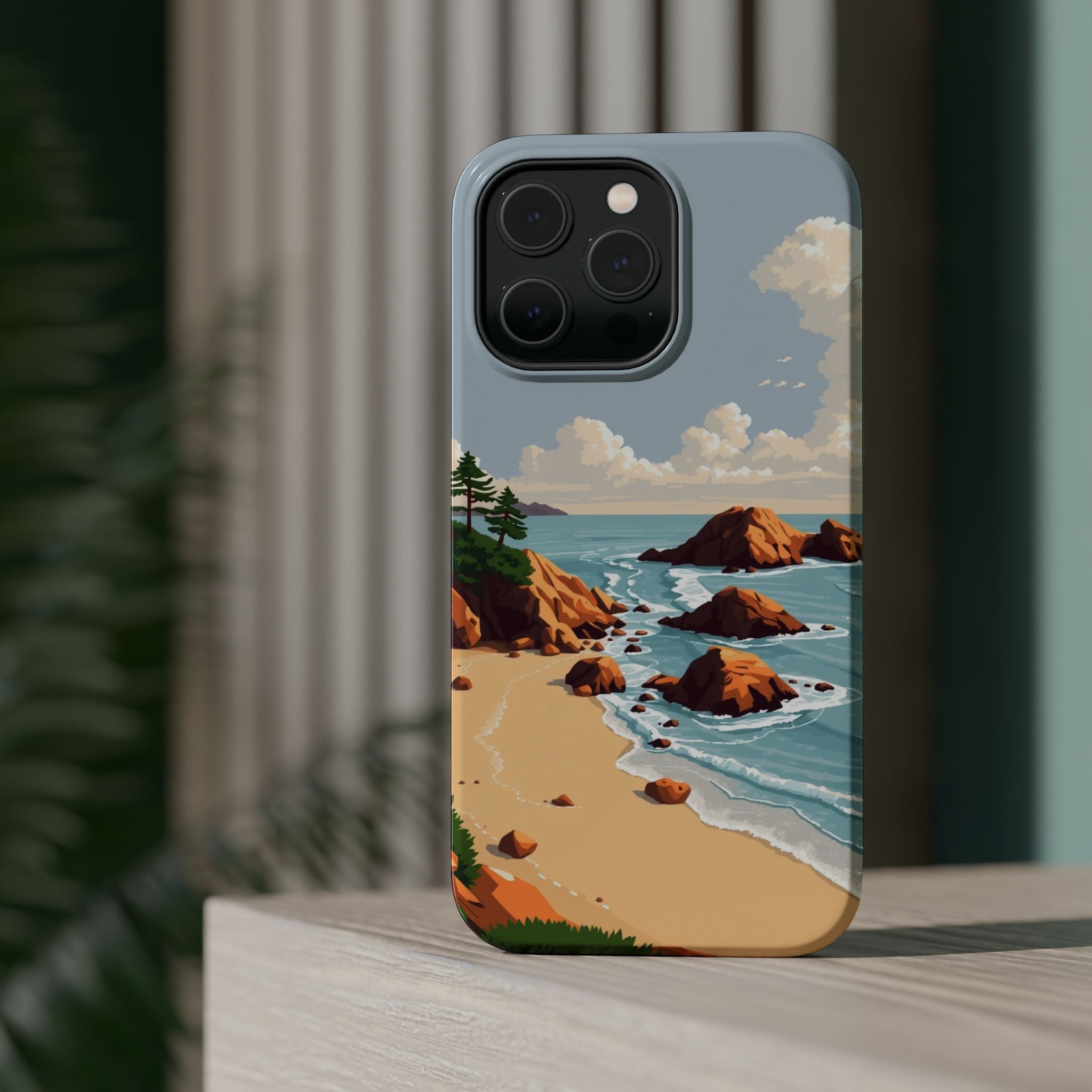 iPhone Mustard And Rust Pebble Beach Slim Everyday Designer Case · iPhone Case