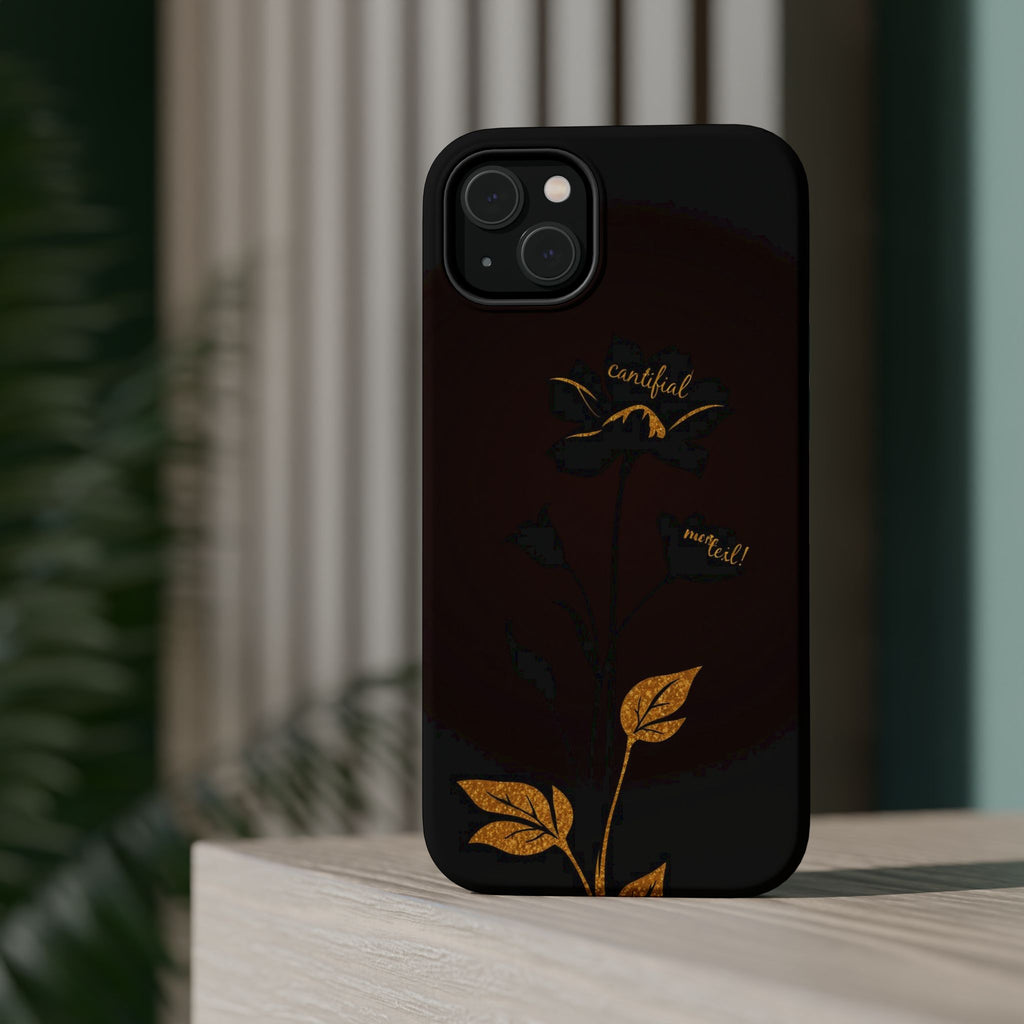 iPhone Earthy Floral Silhouette Design Slim Everyday Designer Case · iPhone Case