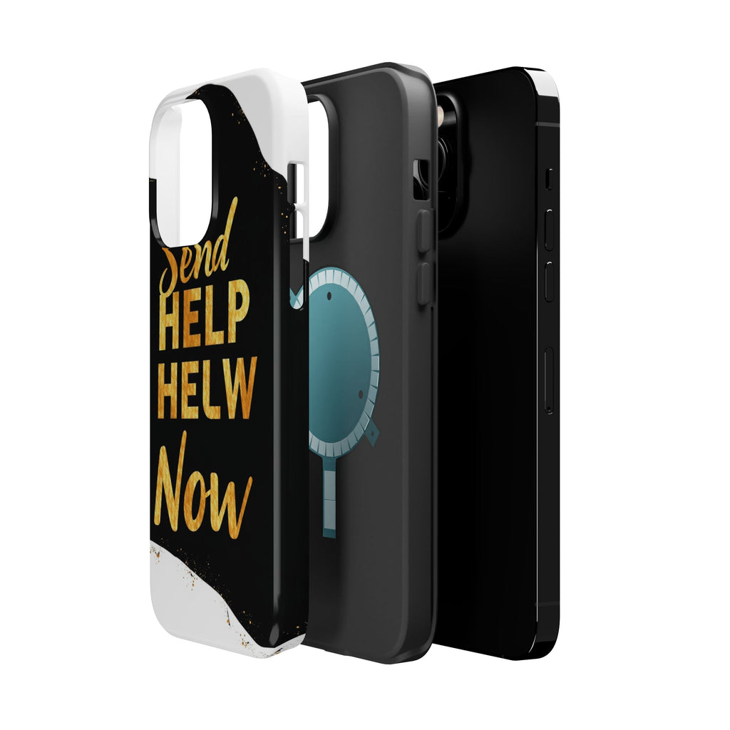iPhone Send Help Now Enchanted Art Bold Modern Everyday Snap Case · iPhone Case