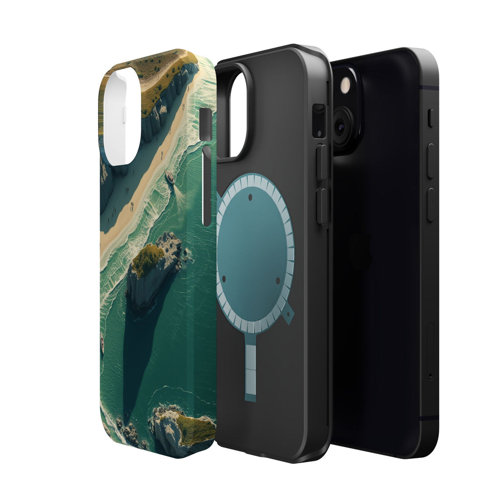 iPhone Sage And Ivory Shoreline Aerial Slim Everyday Designer Case · iPhone Case