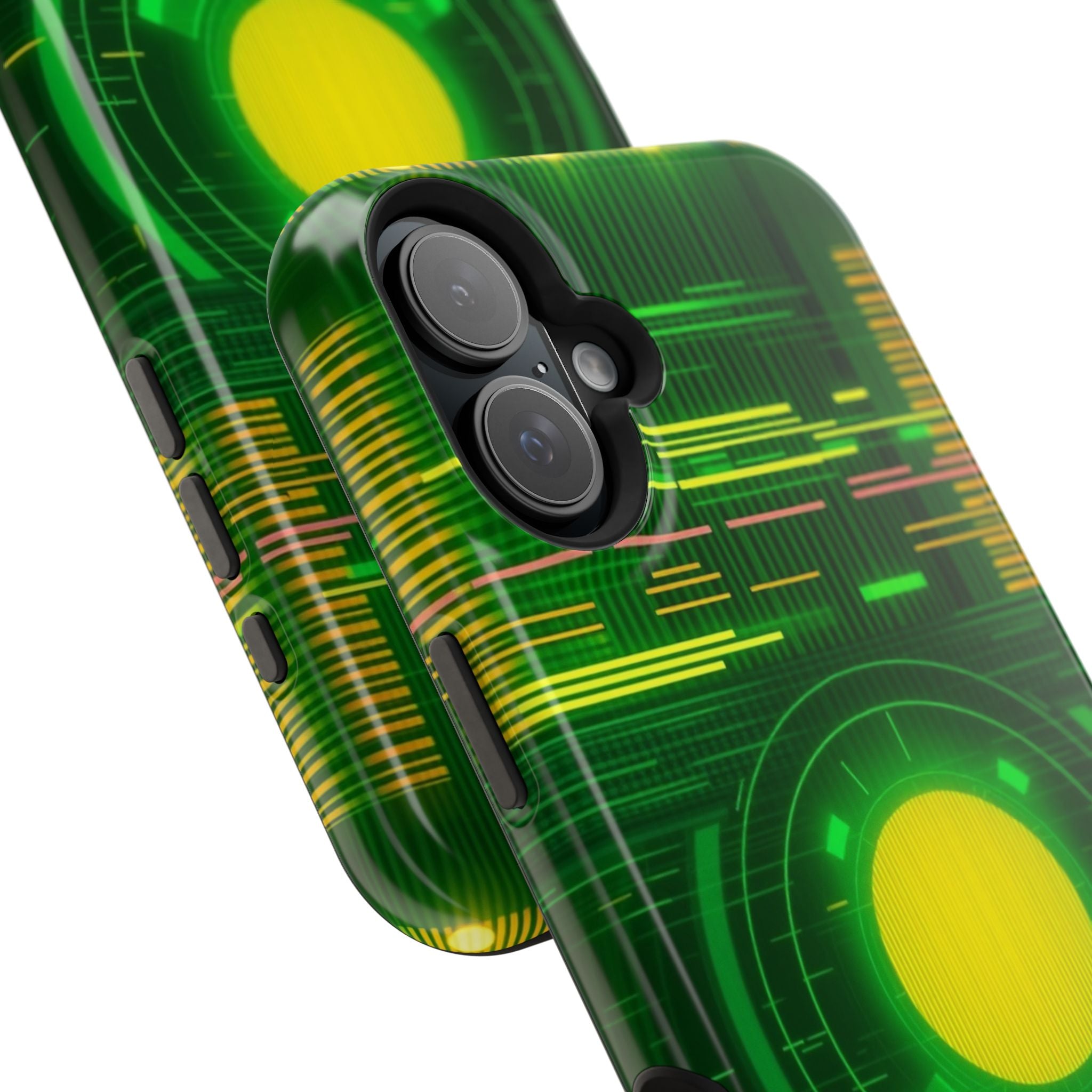 iPhone Emerald Green And Gold VHS Static Slim Everyday Designer Case · iPhone Ca