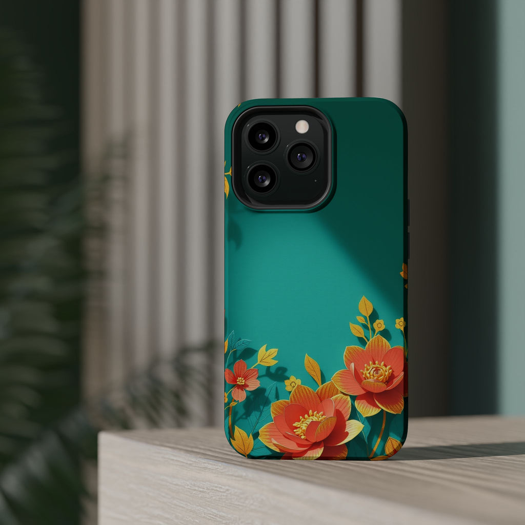 iPhone Floral Gold Foil Paper Cut Art Slim Everyday Designer Case · iPhone Case