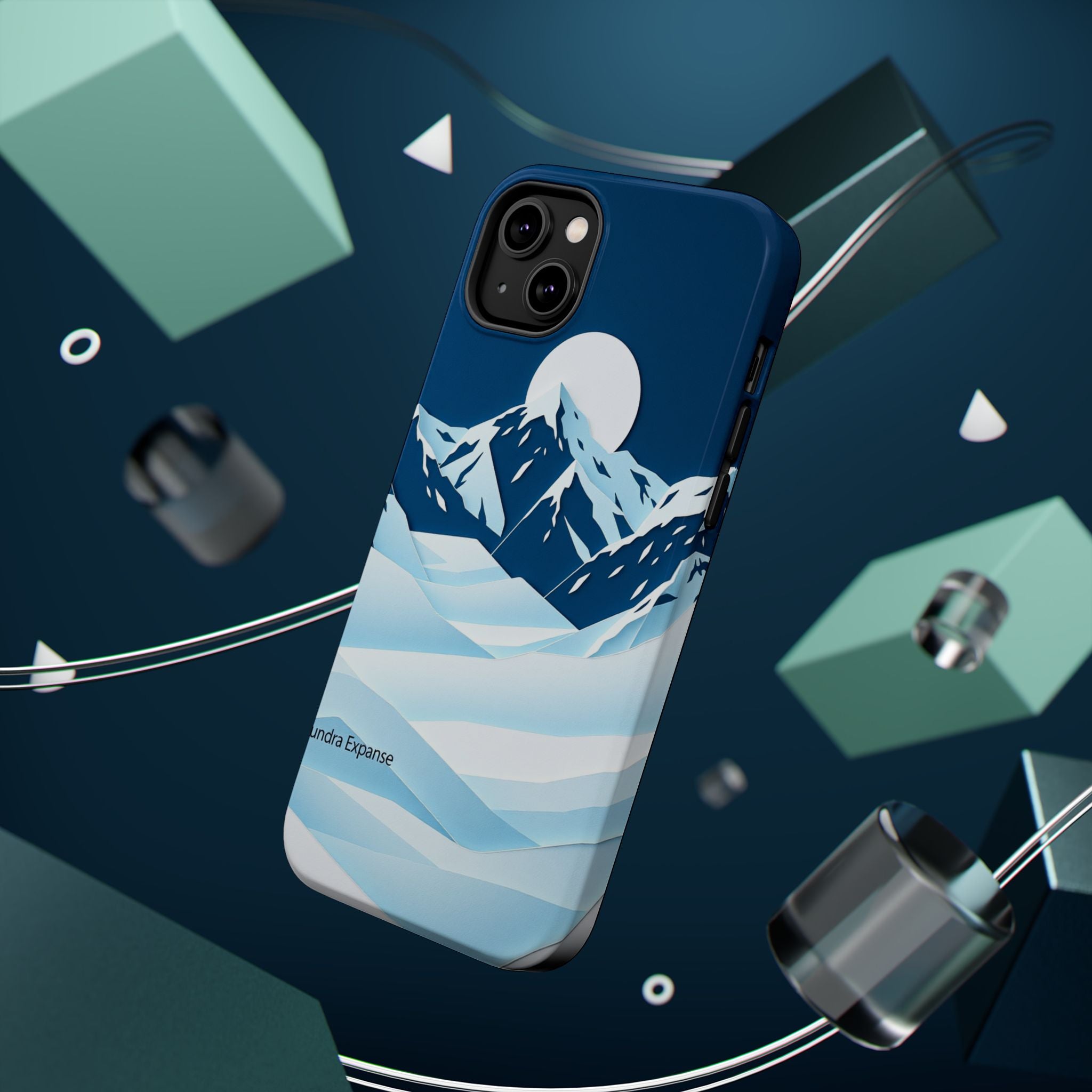 iPhone Midnight Blue And Silver Tundra Expanse Clean iPhone 12 Minimal · iPhone