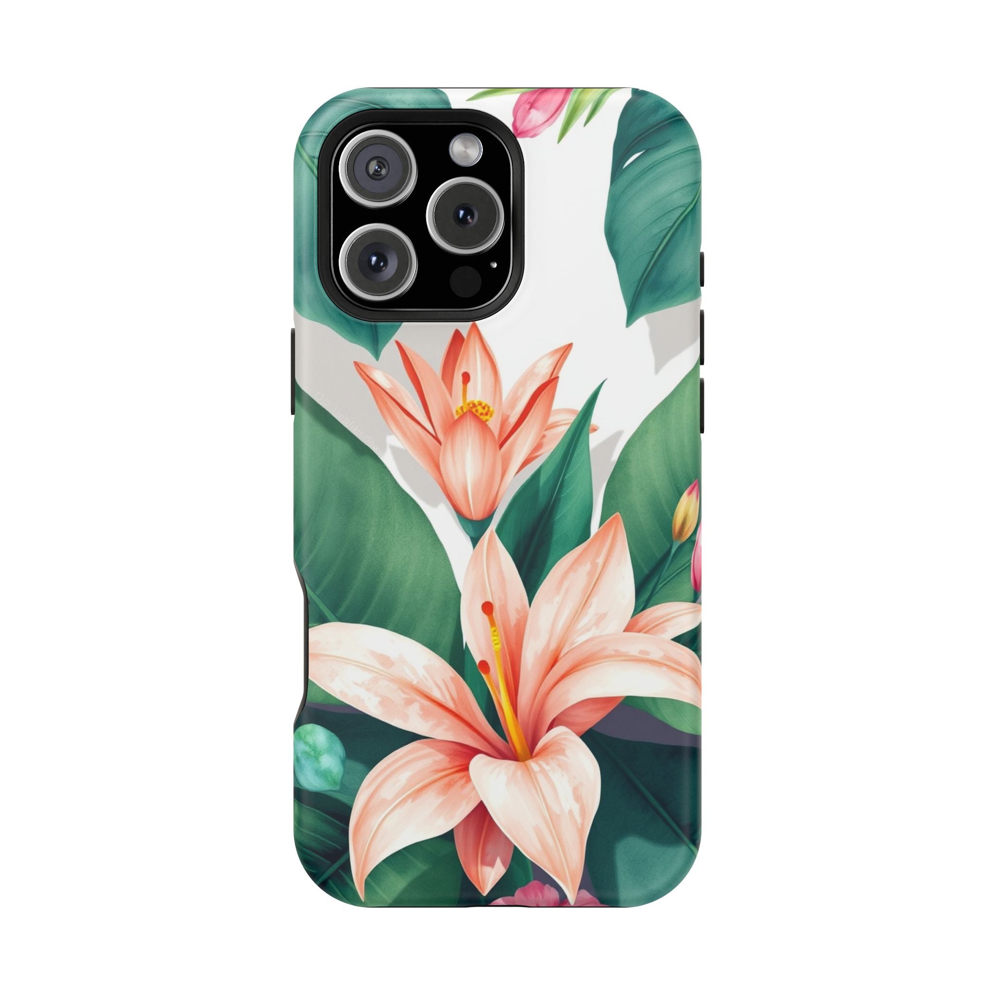 iPhone Tropical Bloom Sage And Ivory Slim Snap Case Gal · iPhone Case