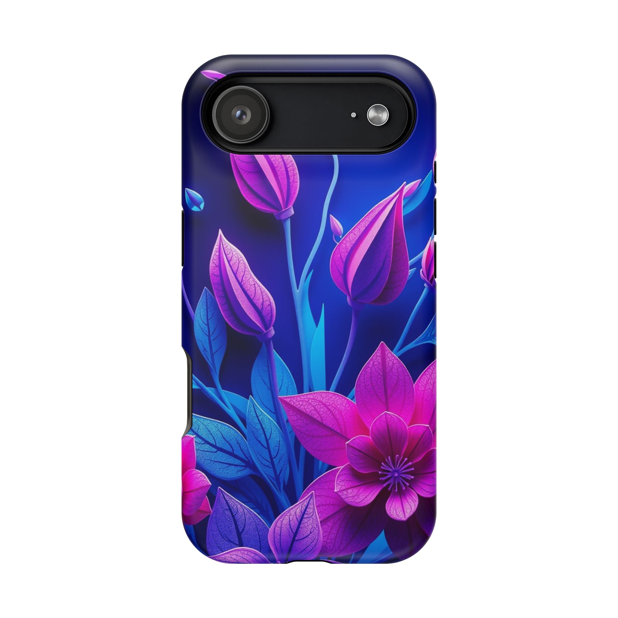 iPhone Neon Floral Paper Cut Art Bold Modern Everyday Snap Case · iPhone Case