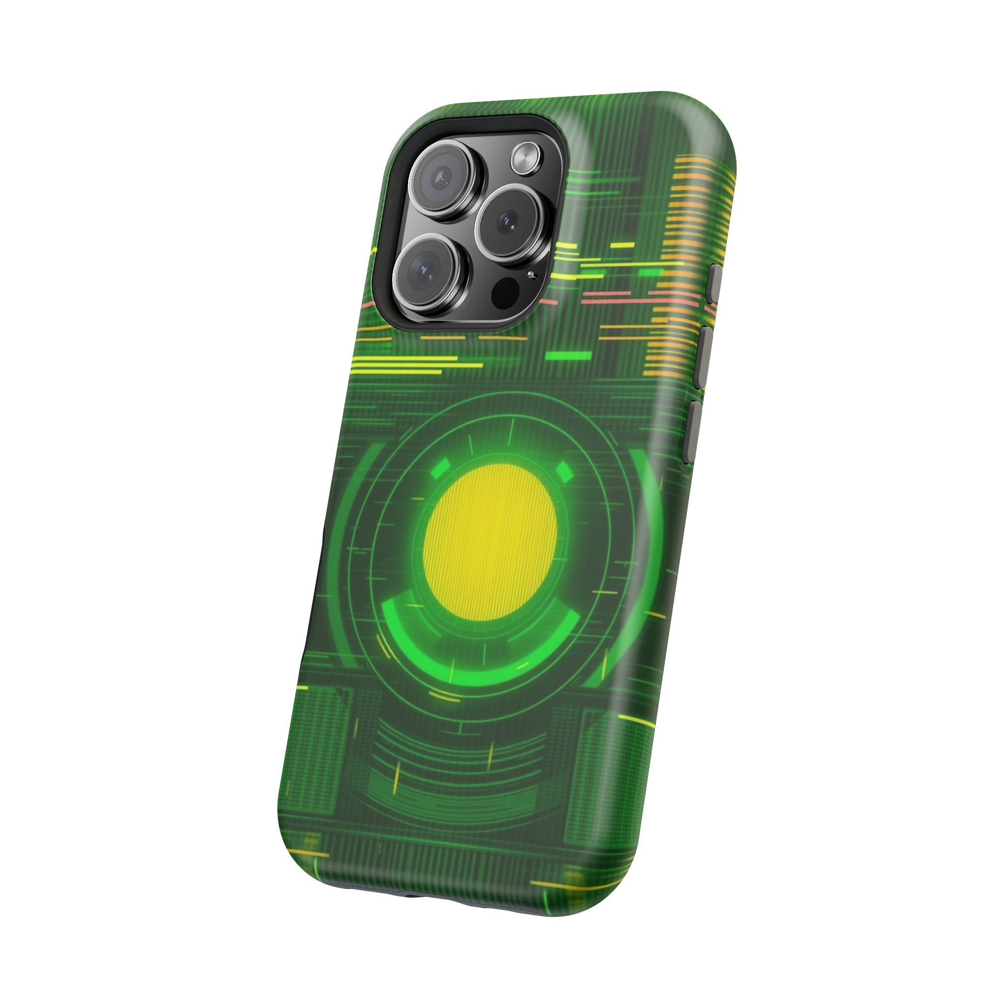 iPhone Emerald Green And Gold VHS Static Slim Everyday Designer Case · iPhone Ca