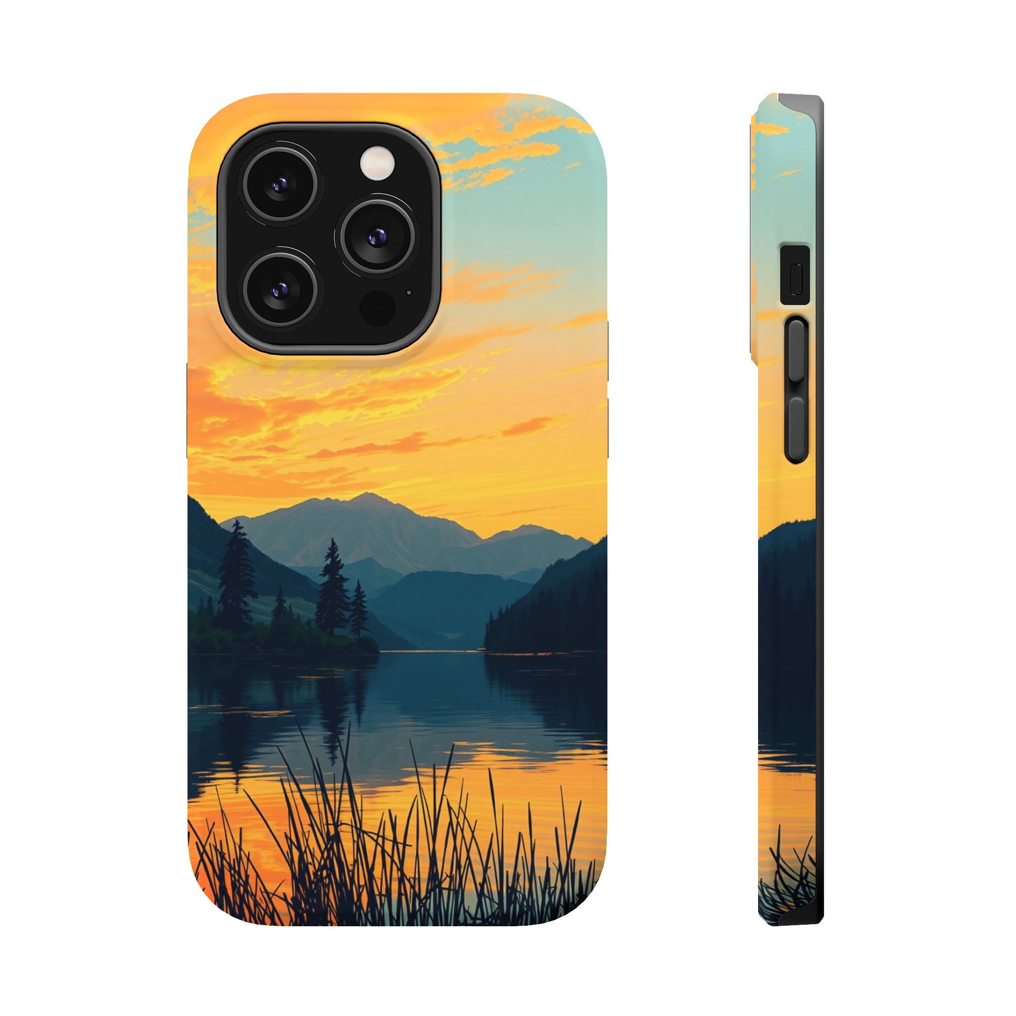 iPhone Lake at Twilight Oil Painting Impressionist iPhone Artistic · iPhone Case