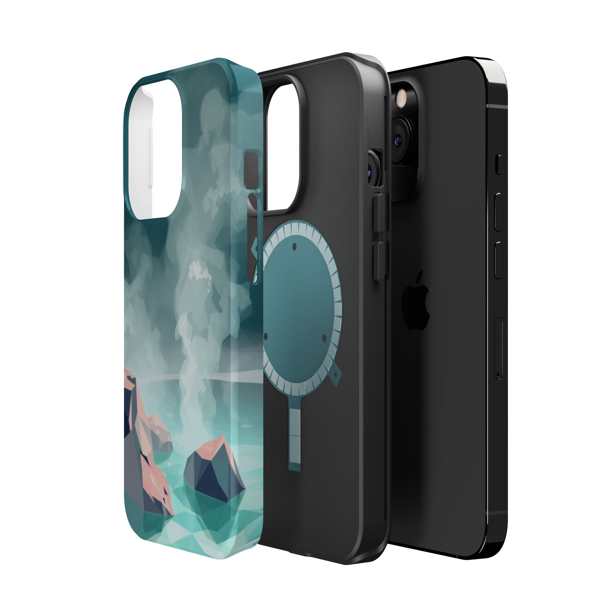 iPhone Mint And Blush Hot Spring Steam Slim Everyday iPhone 10 Designer · iPhone