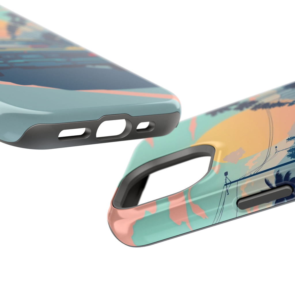 iPhone Sunset Drive 80s Pop Art Bold Slim Everyday Designer Case · iPhone Case