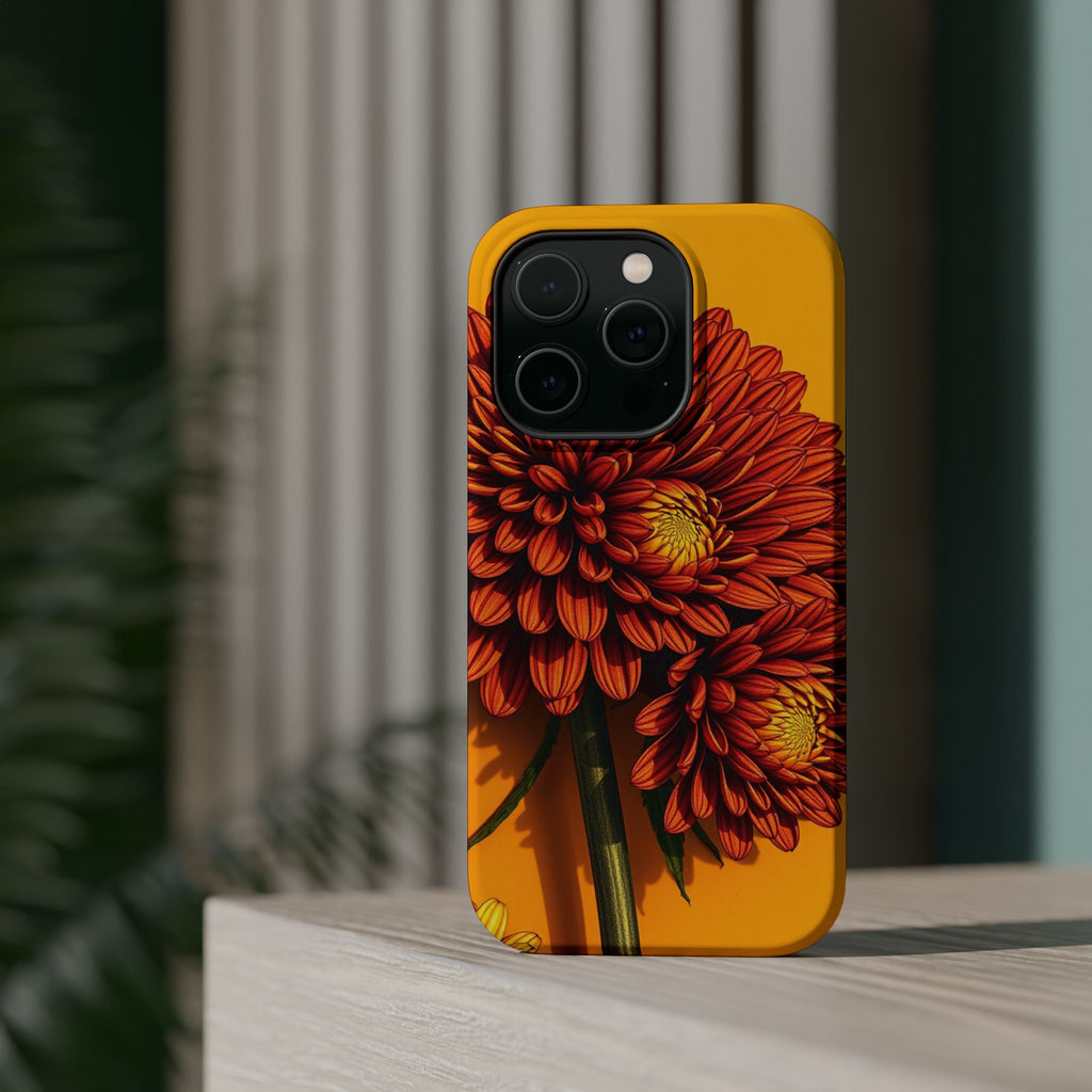 iPhone Mustard And Rust Ranunculus Stack Slim Everyday iPhone 14 · iPhone Case