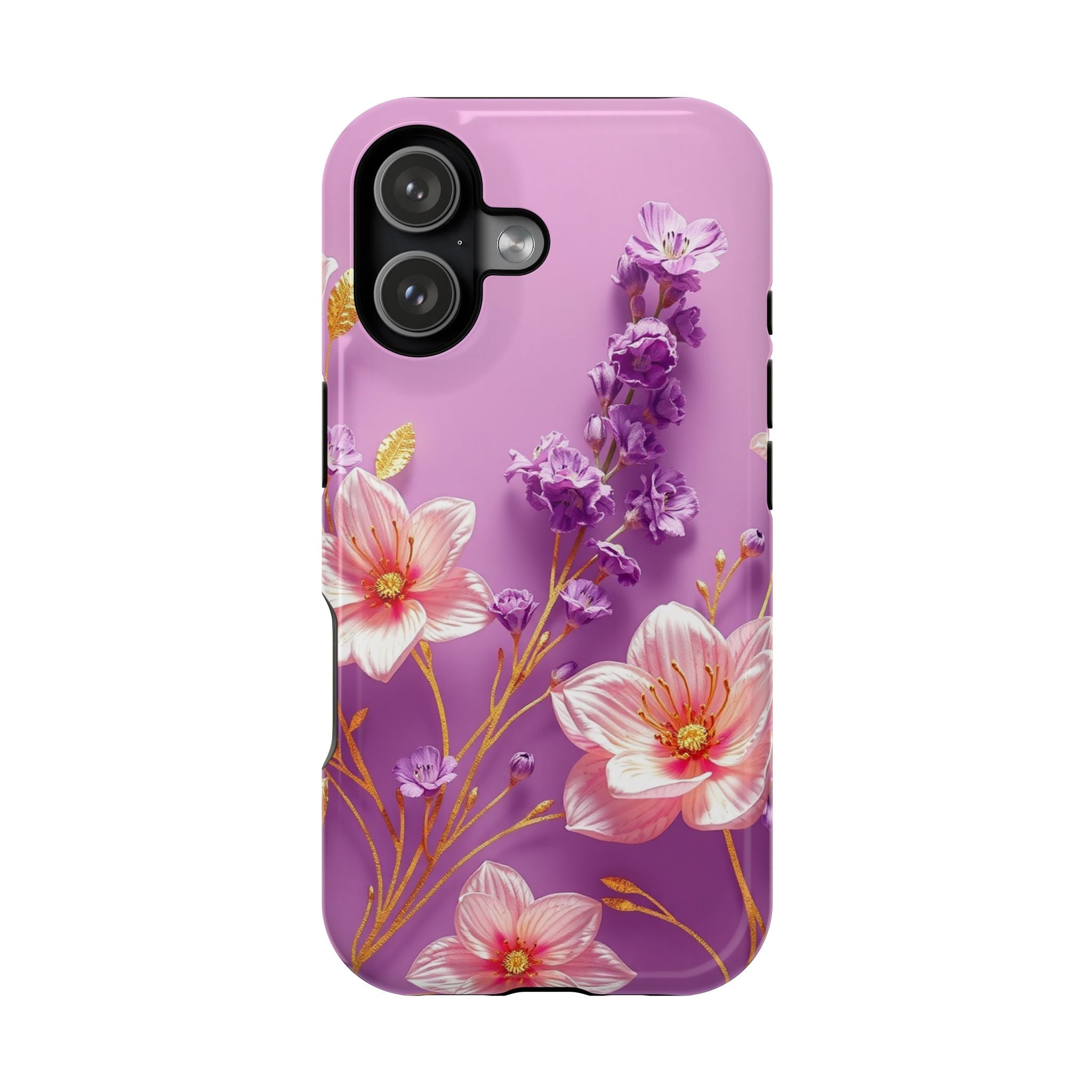 iPhone Radiant Floral Gold Foil Design Slim Everyday Designer Case · iPhone Case