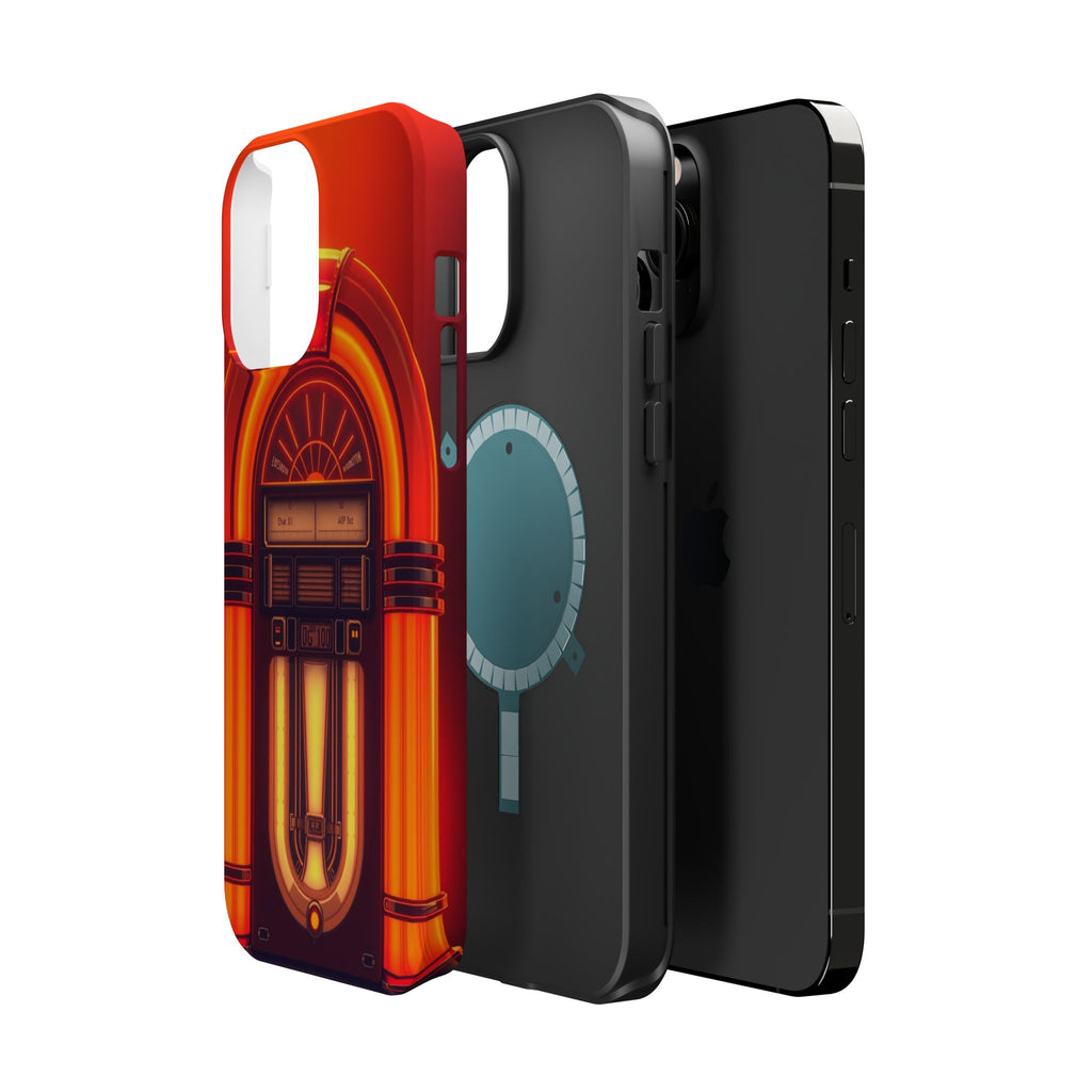 iPhone Jukebox Glow Neon Cyberpunk Bold Modern Everyday Snap Case · iPhone Case