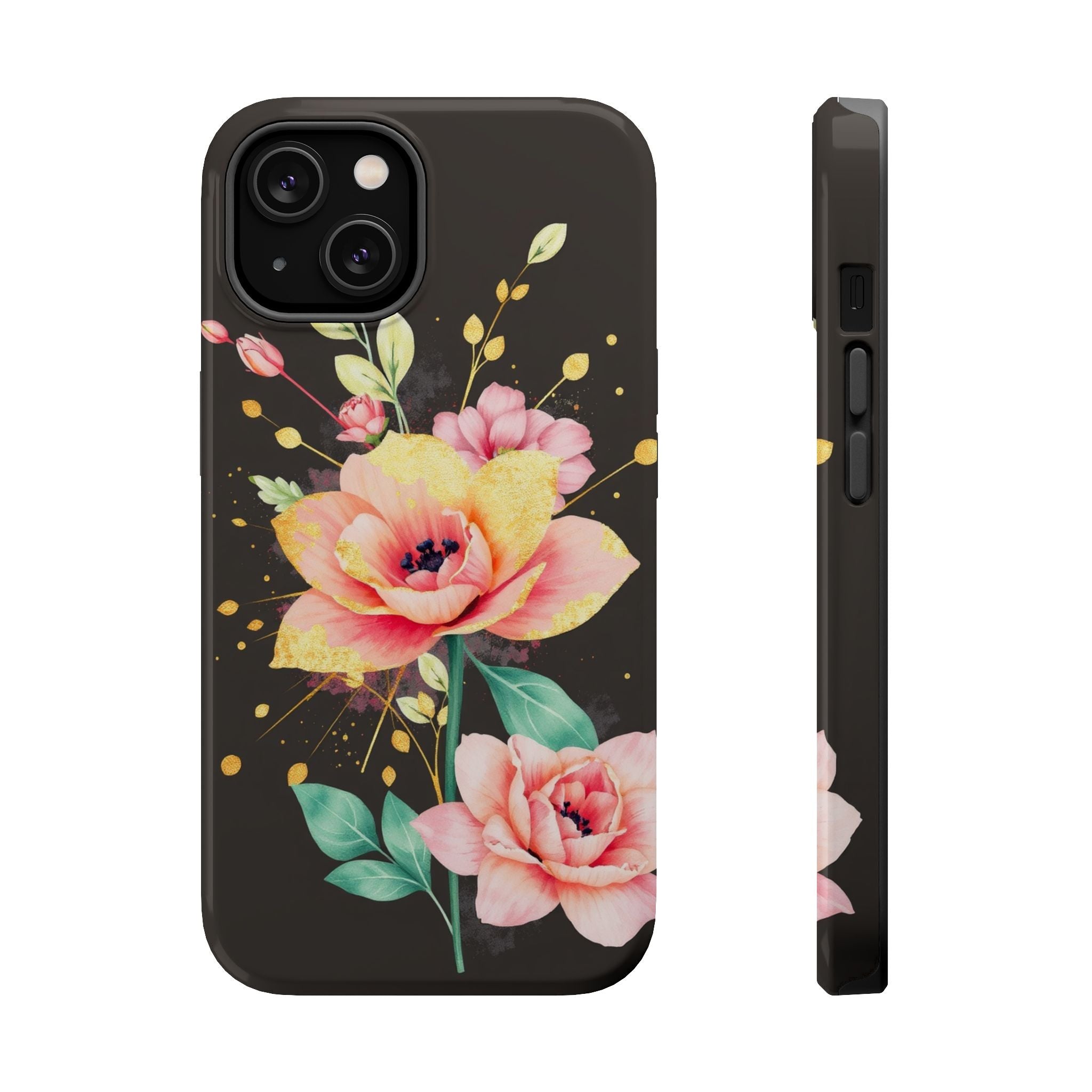 iPhone Earthy Floral Watercolor Splash Design Clean iPhone 14 Minimal · iPhone C