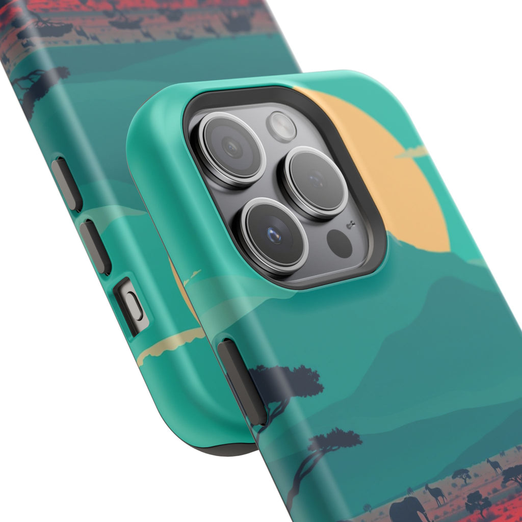 iPhone Savanna Horizon Vintage Retro Poster Slim iPhone Everyday · iPhone Case