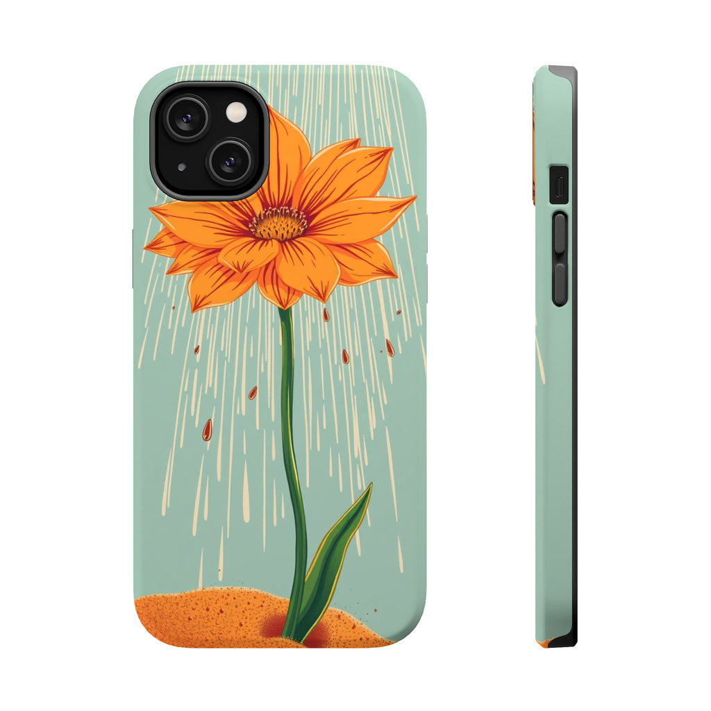 iPhone Spring Shower Bloom Vintage Retro Poster Soft iPhone Finish · iPhone Case