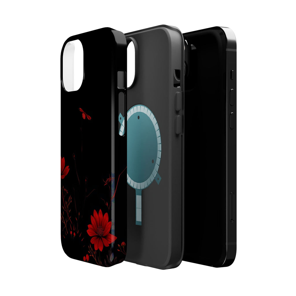 iPhone Black And Crimson Desert Flower Slim Everyday Designer Case · iPhone Case