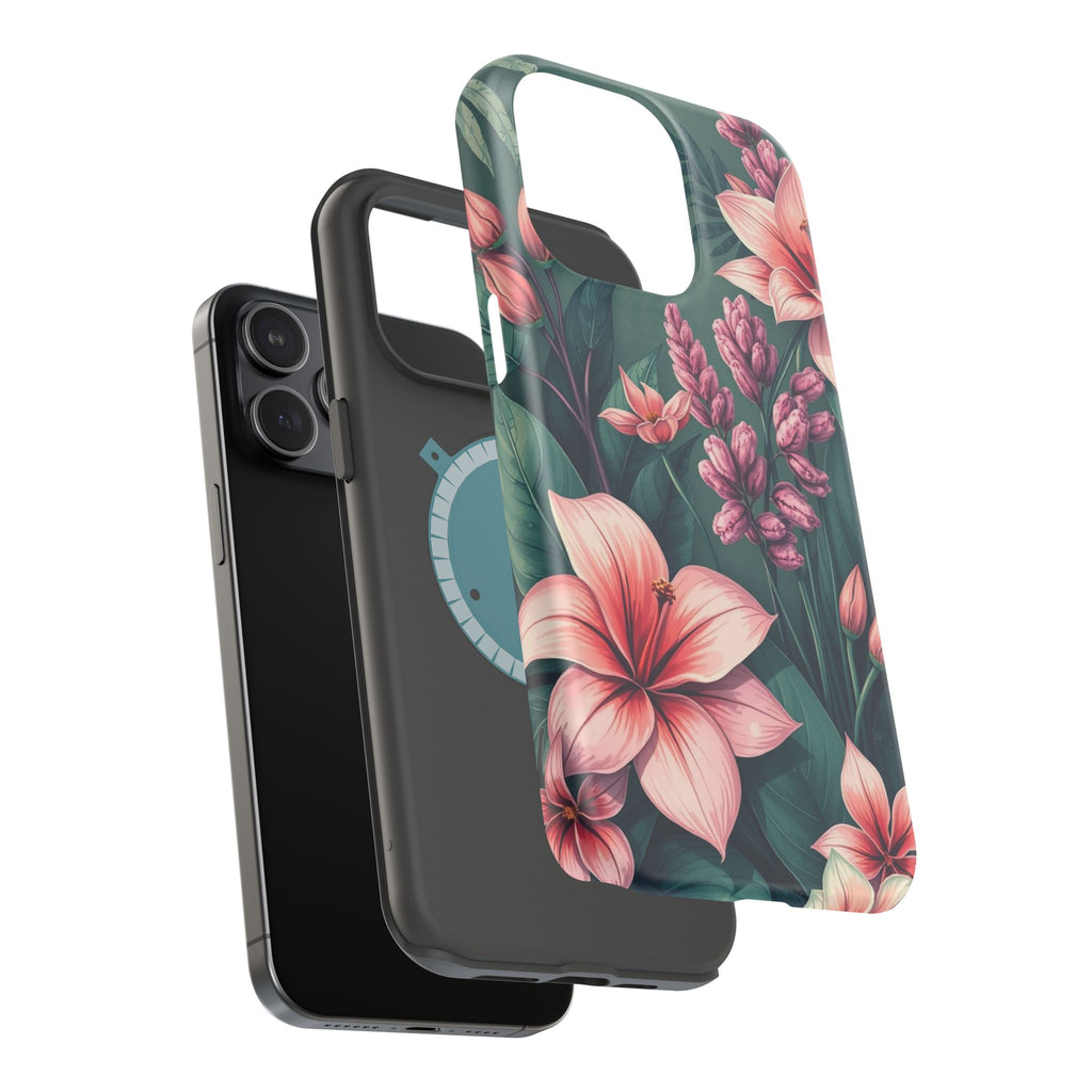 iPhone Mint And Blush Jungle Floral Slim Everyday Designer Case · iPhone Case