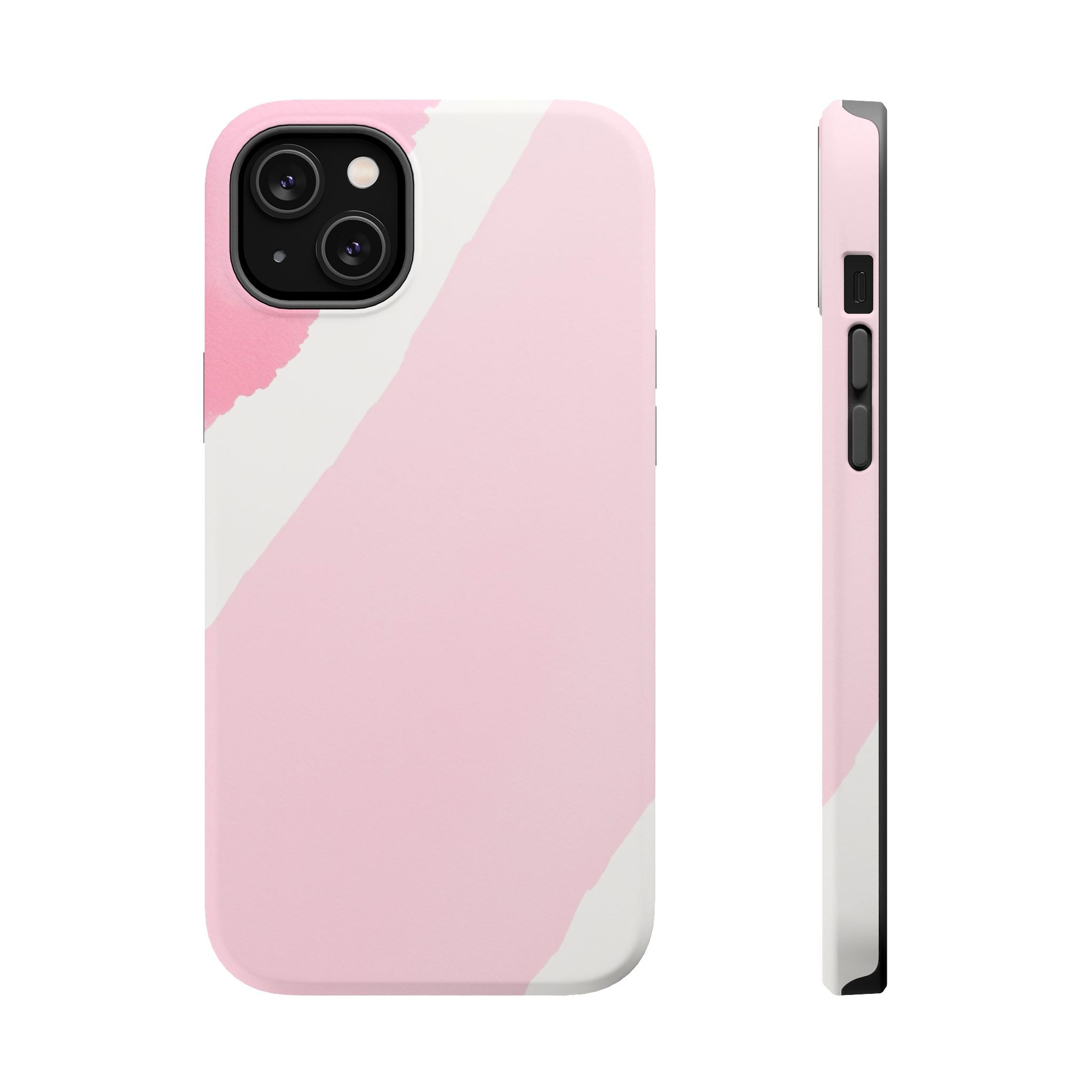 iPhone Rose Pink And Cream Calligraphic Stroke Soft iPhone Finish · iPhone Case