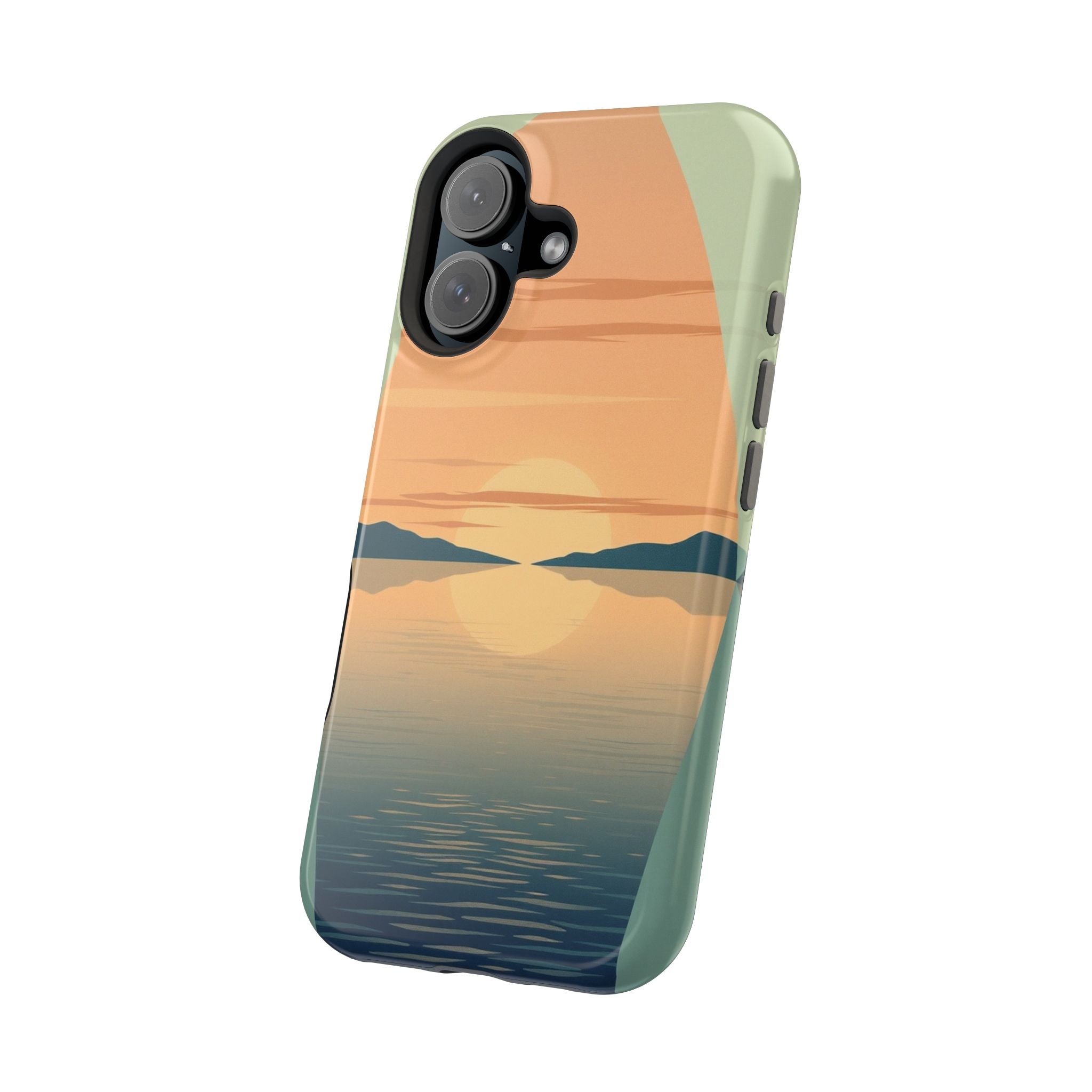 iPhone Sage And Ivory Lake at Twilight Slim Everyday Designer Case · iPhone Case