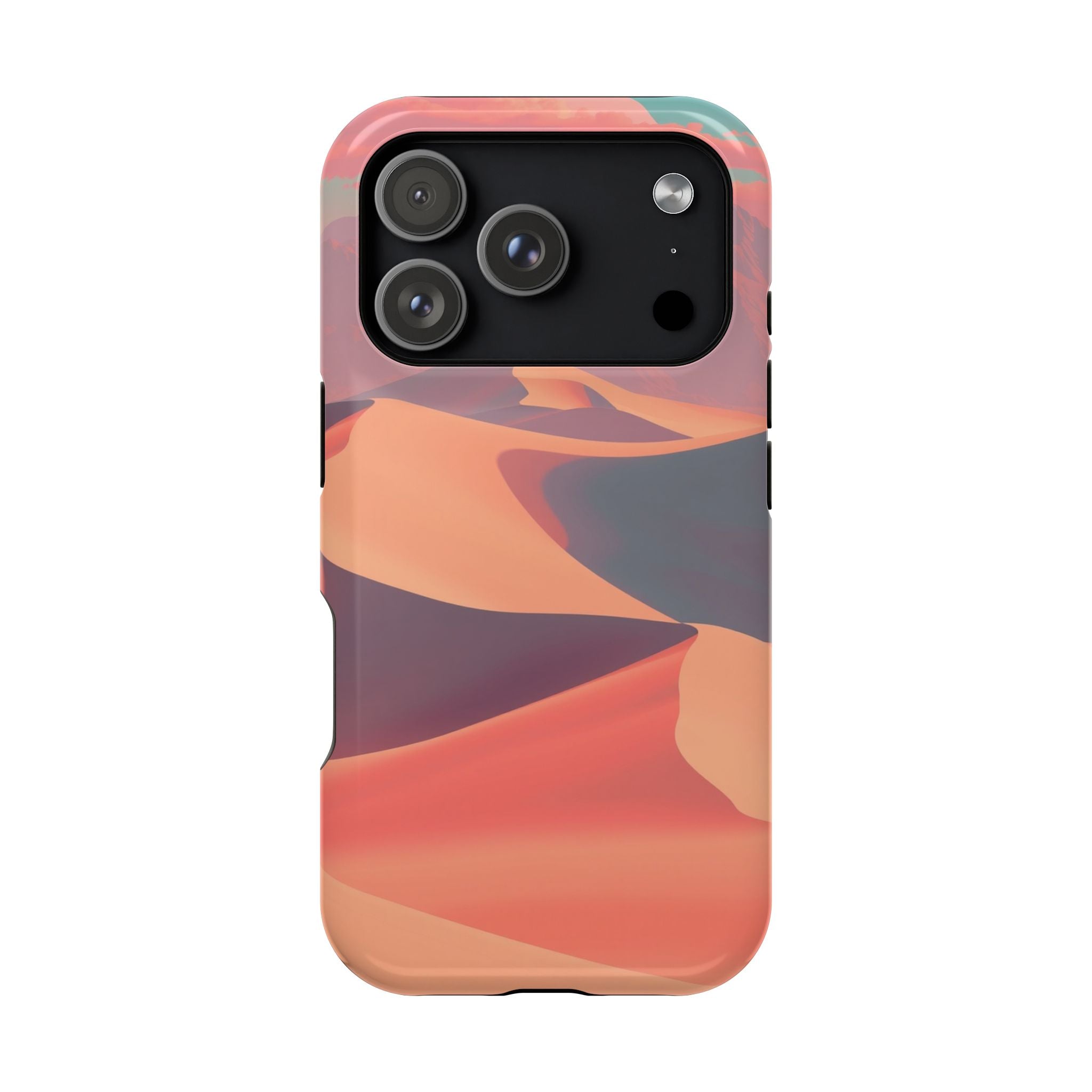 iPhone Teal And Coral Desert Dunes Bold Modern Everyday Snap Case · iPhone Case