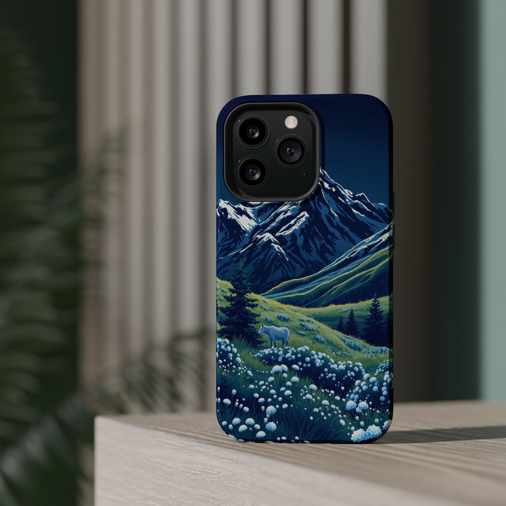 iPhone Midnight Blue And Silver Alpine Meadow Slim iPhone Everyday · iPhone Case