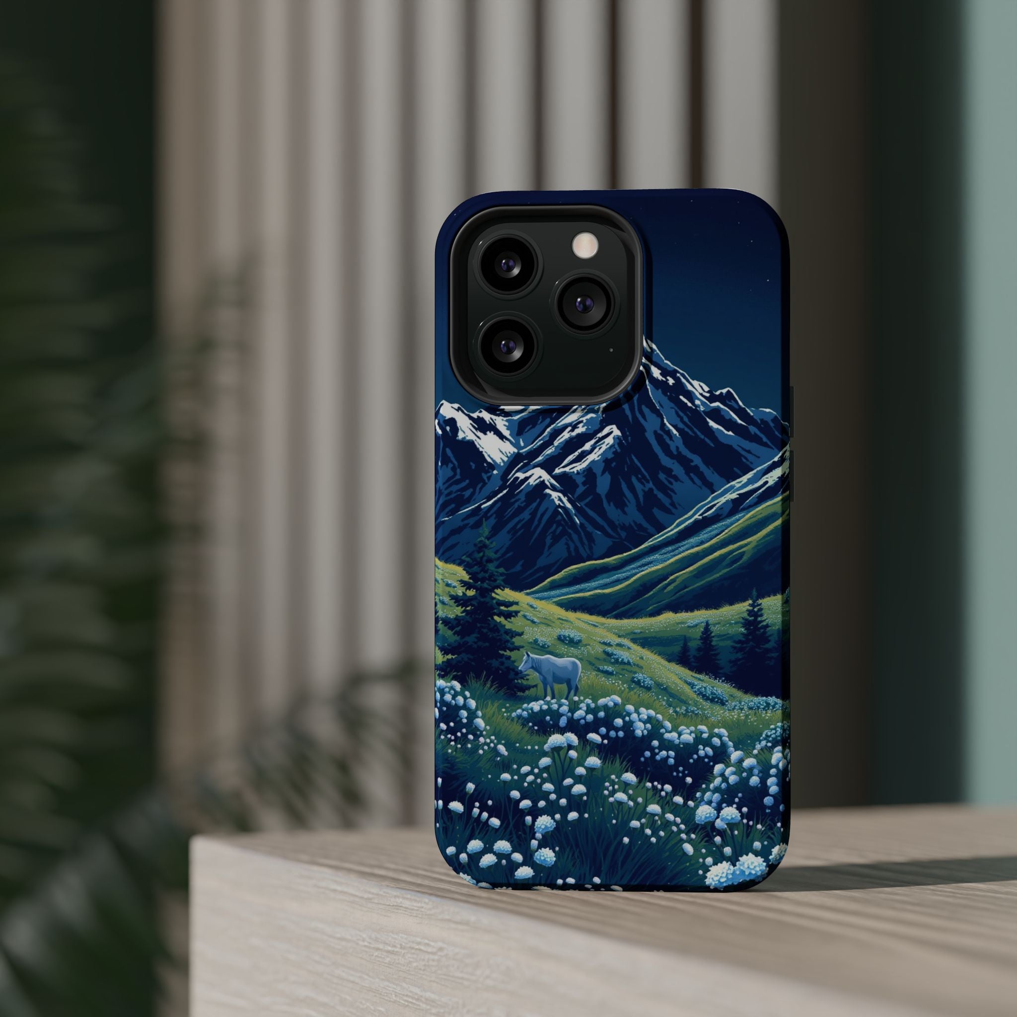 iPhone Midnight Blue And Silver Alpine Meadow Slim iPhone Everyday · iPhone Case