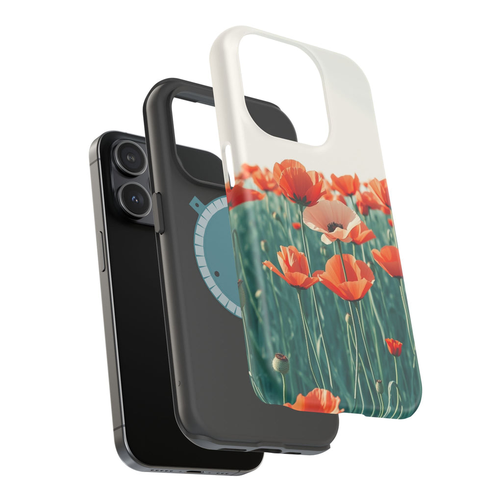 iPhone Mint And Blush Poppy Field 10 Slim Everyday Designer Case · iPhone Case