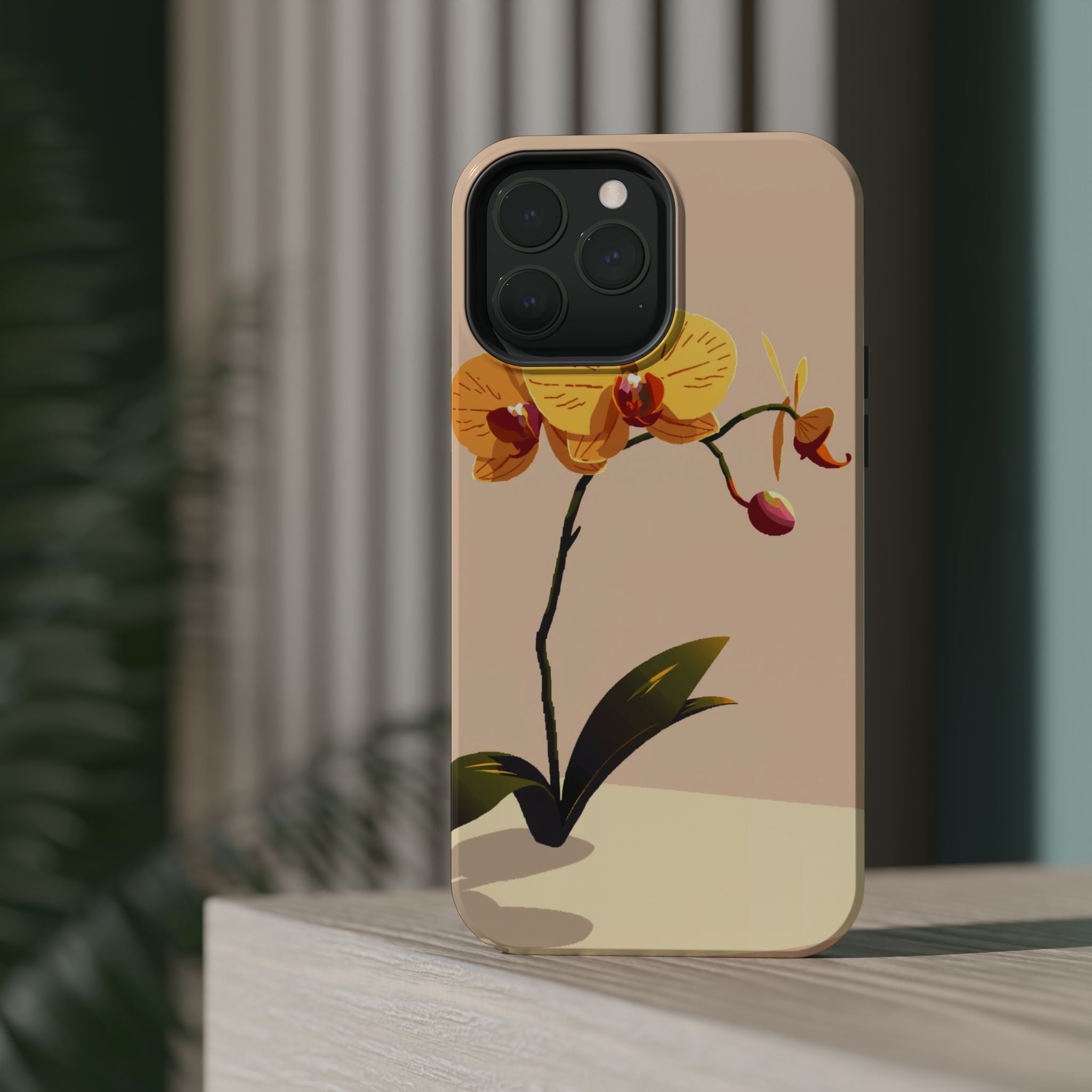 iPhone Orchid Study Pixel Art -Bit Bold Modern Everyday Snap Case · iPhone Case