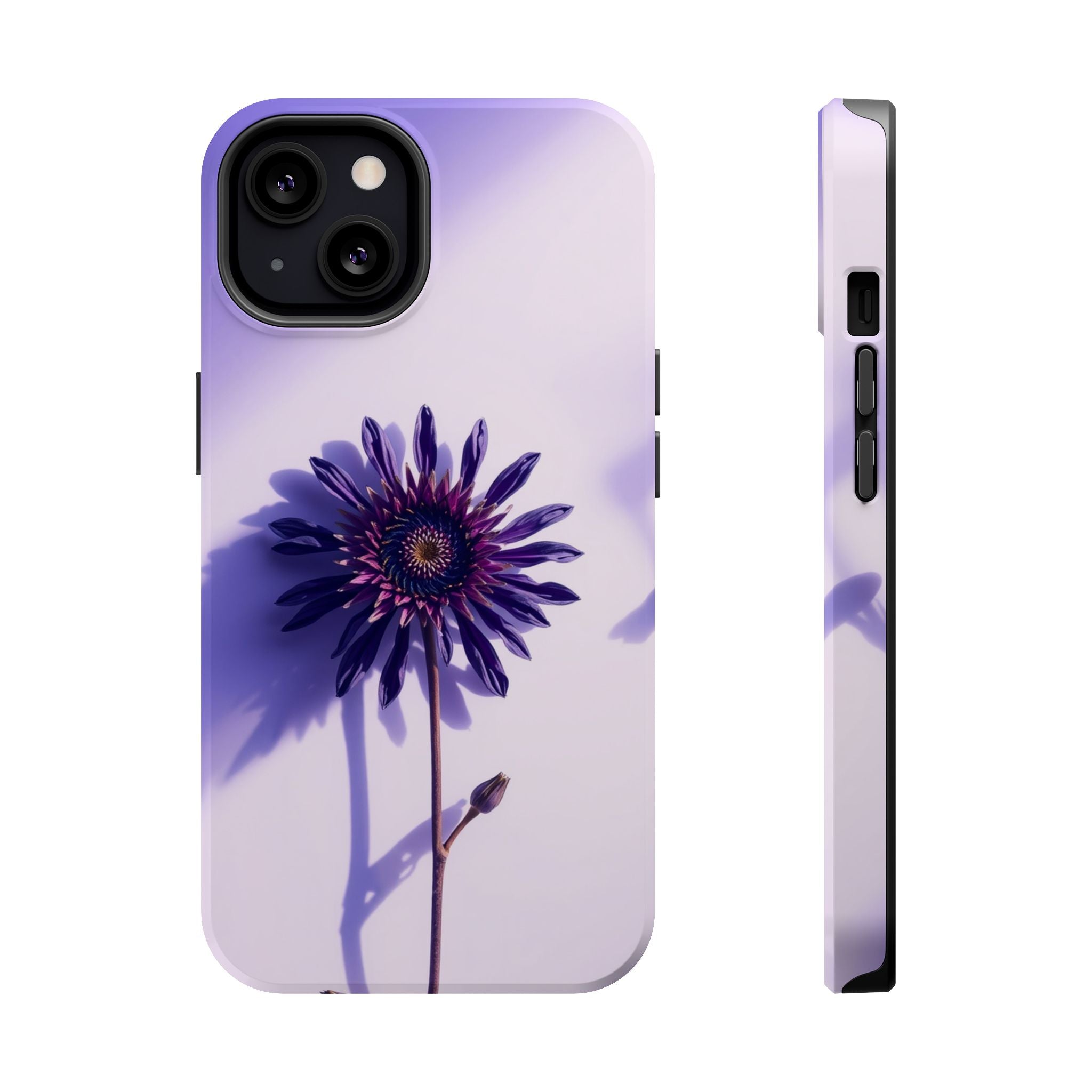 iPhone Indigo And Violet Dried Flower Flat Lay Soft iPhone Finish · iPhone Case