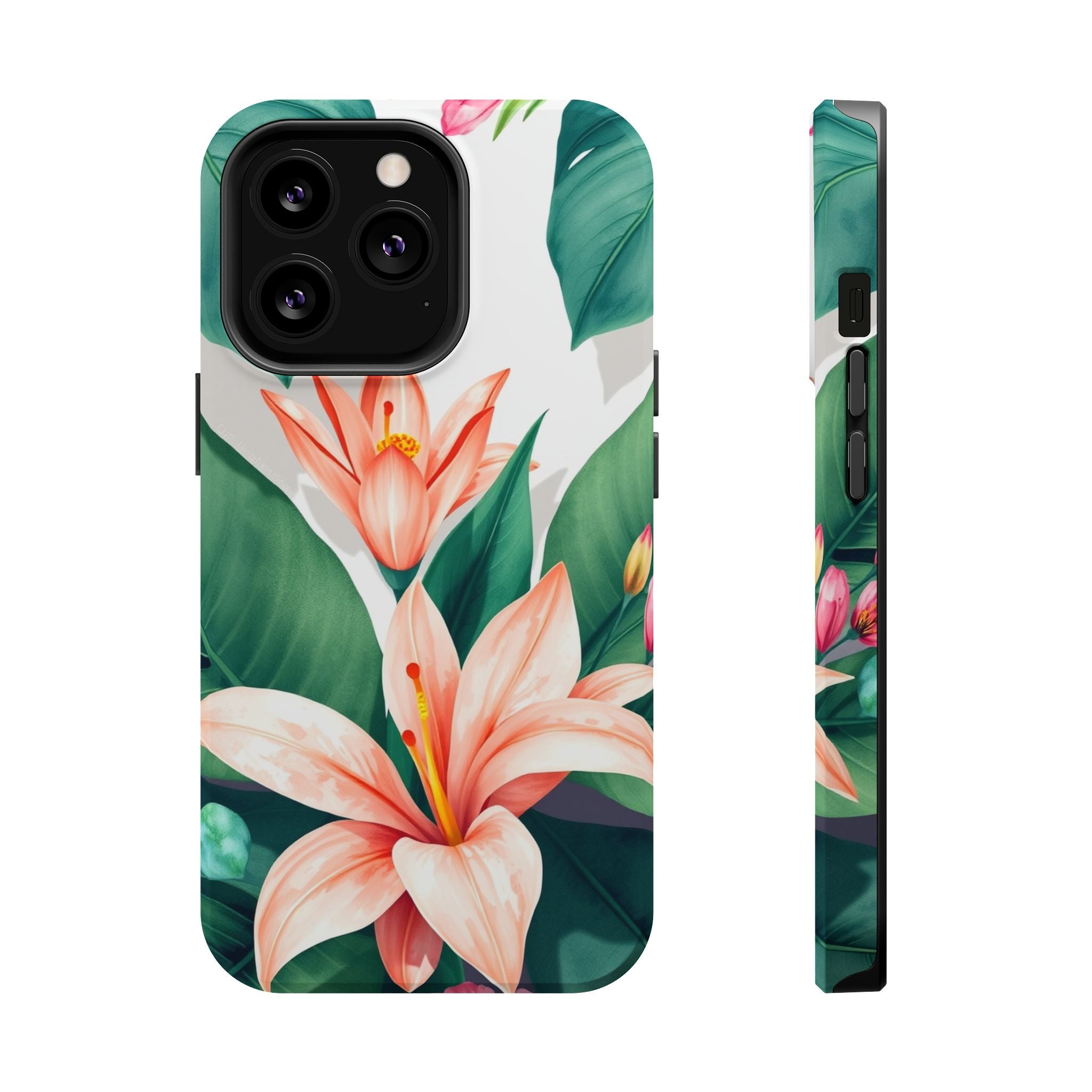 iPhone Tropical Bloom Sage And Ivory Slim Snap Case Gal · iPhone Case