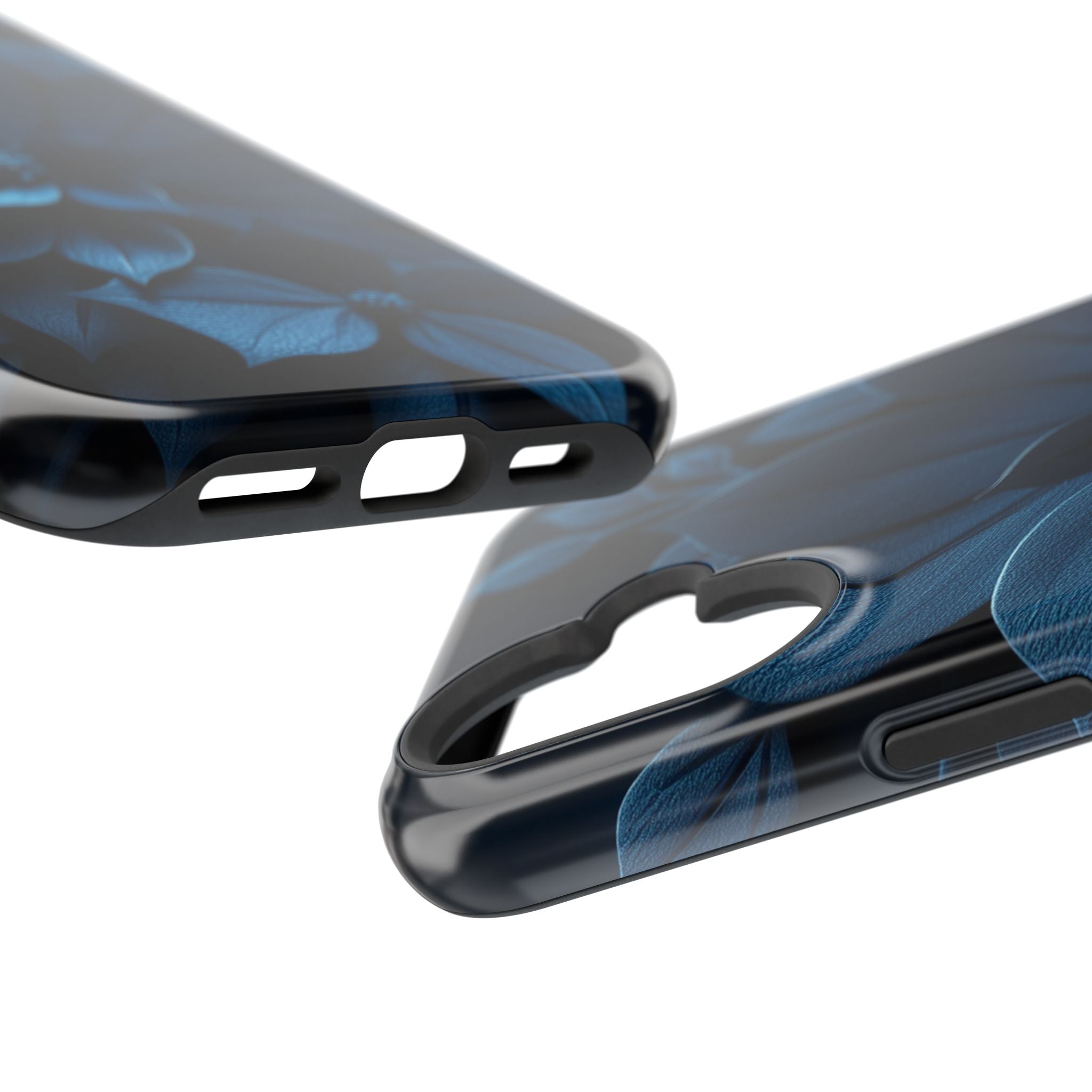iPhone Midnight Blue And Silver Floral Dark Academia iPhone Slim · iPhone Case
