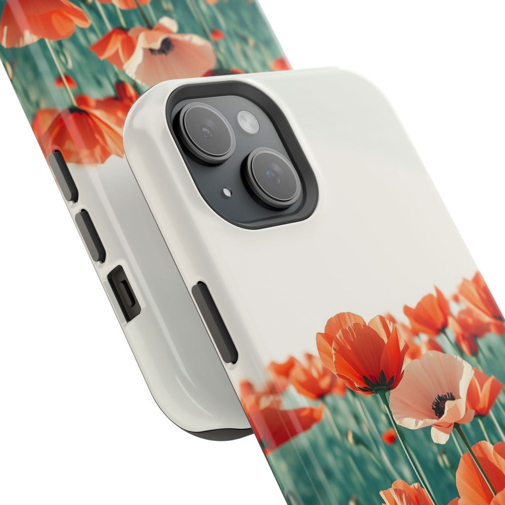 iPhone Mint And Blush Poppy Field 10 Slim Everyday Designer Case · iPhone Case