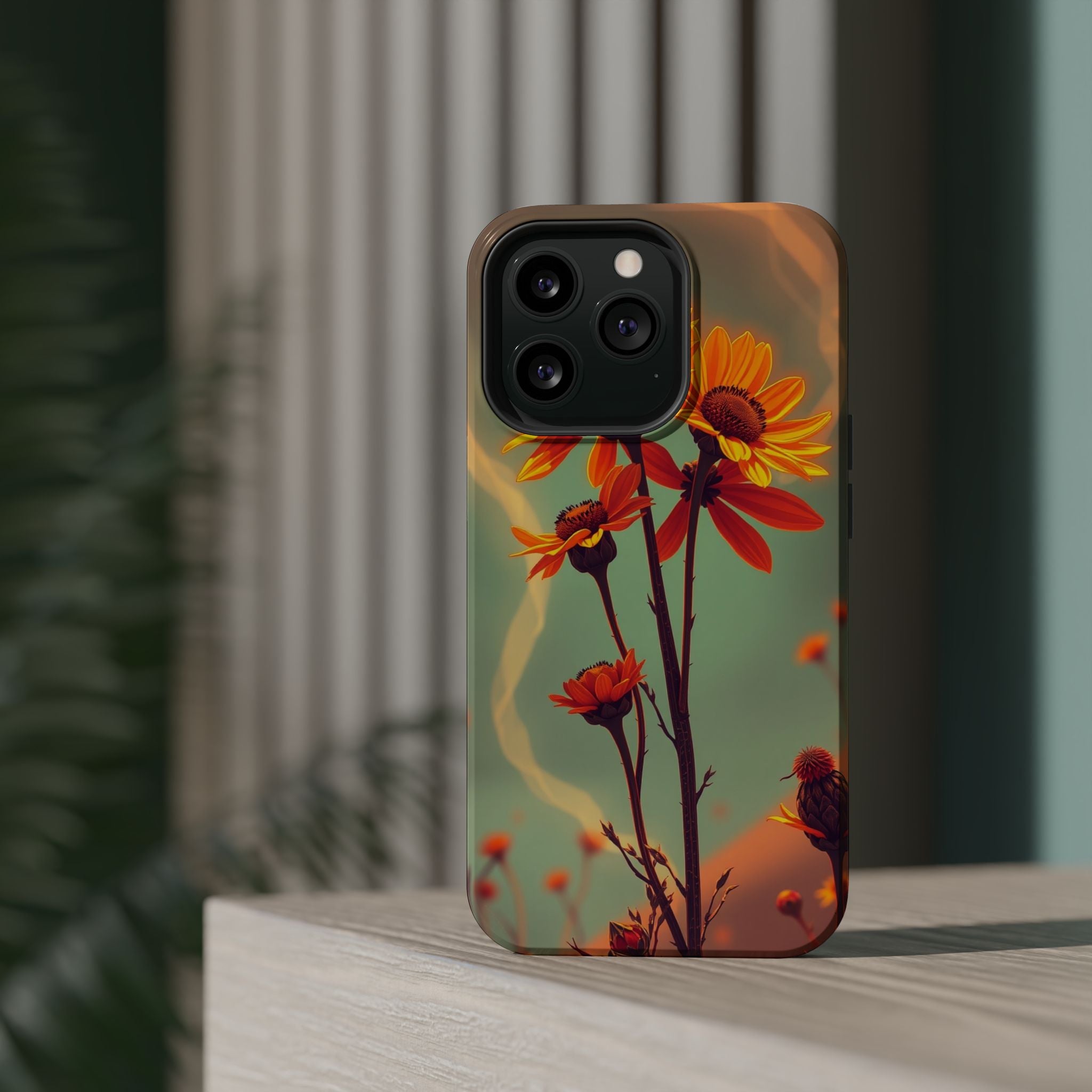 iPhone Burnt Orange And Sand Wildflower Bunch Slim iPhone Everyday · iPhone Case