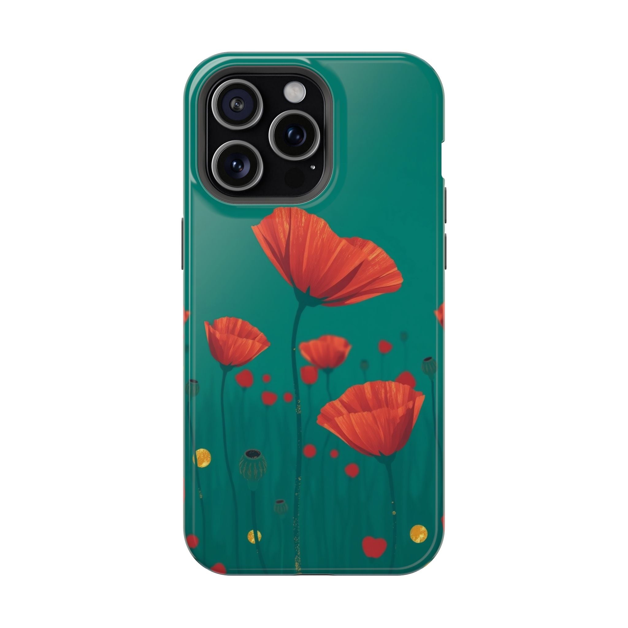 iPhone Earthy Poppy Field Design Bold Modern Everyday Snap Case · iPhone Case