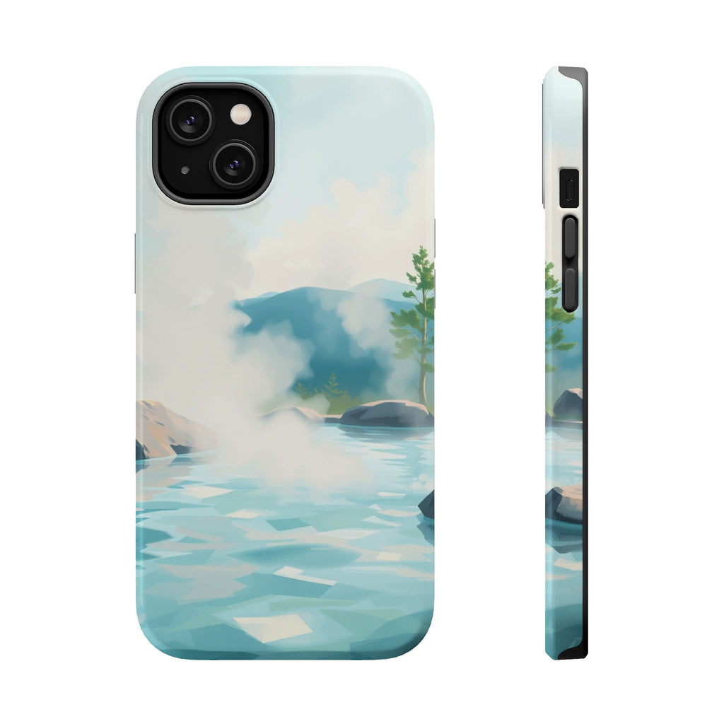 iPhone Mint And Blush Hot Spring Steam Slim Everyday Designer Case · iPhone Case