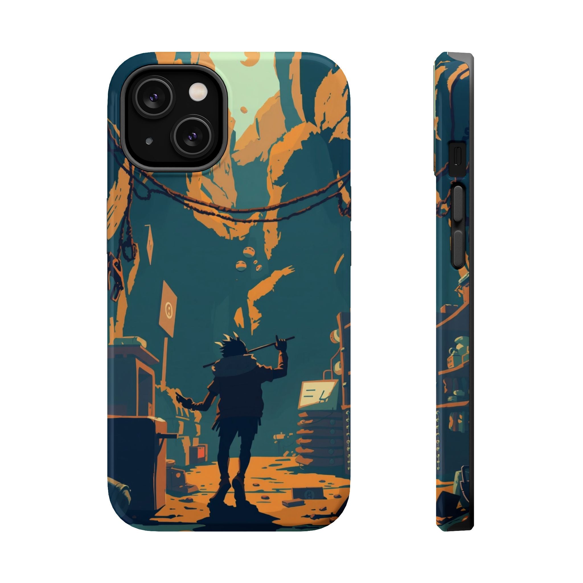iPhone Mustard And Rust Unhinged in a Cute Way Soft Finish Everyday Case · iPhon
