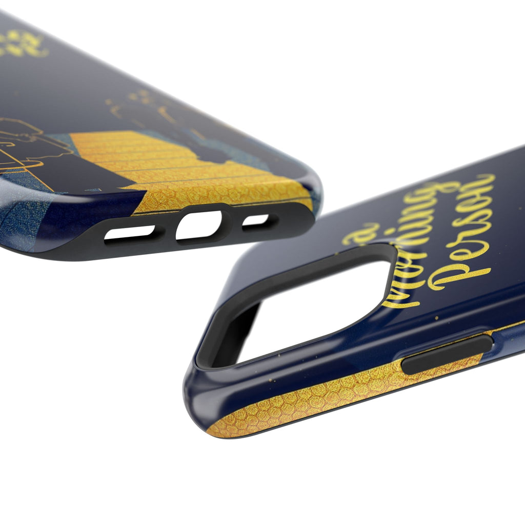 iPhone Midnight Blue And Silver Not a Morning Person Slim Snap Case · iPhone Cas