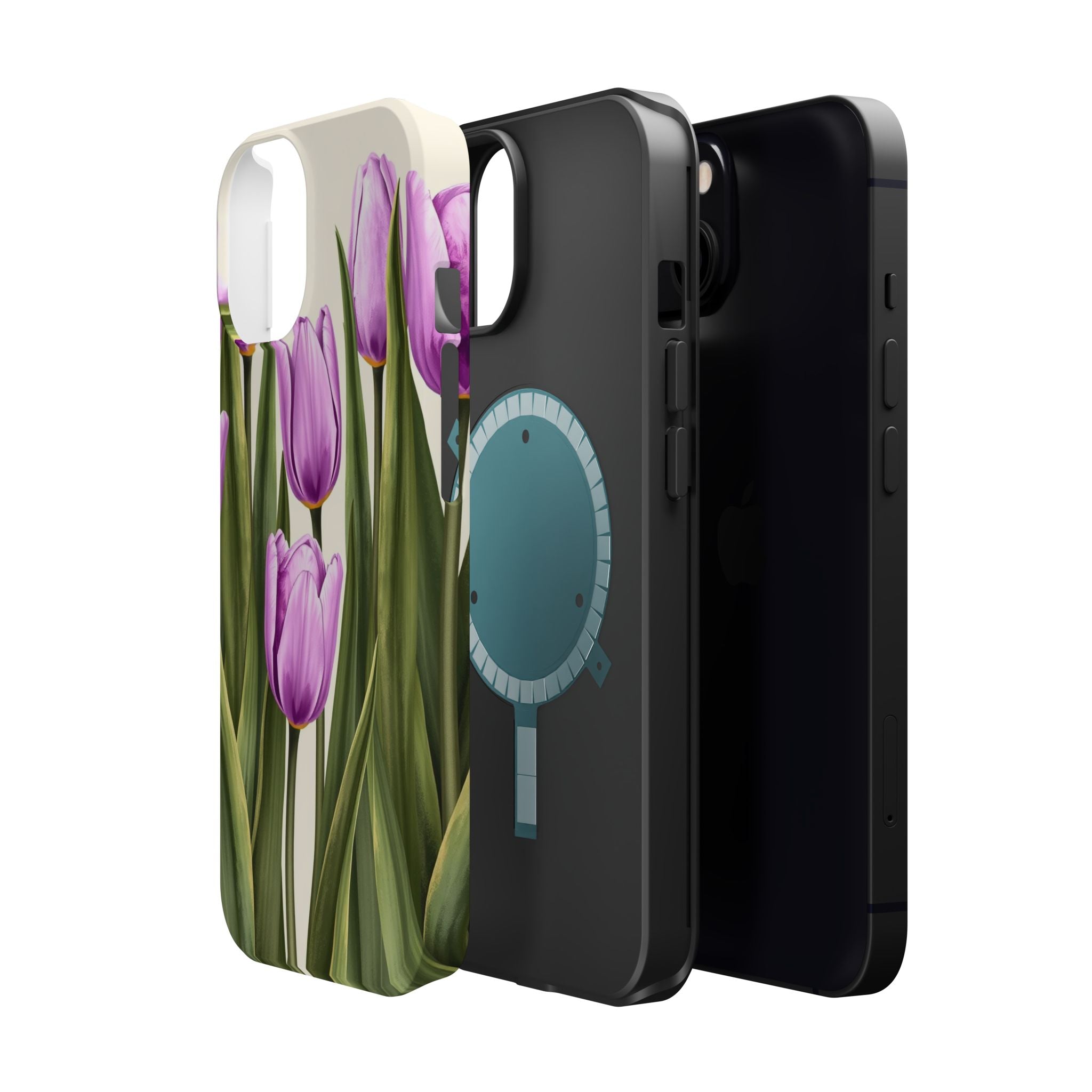 iPhone Tulip Row Electric Art 14 Bold Modern Everyday Snap Case · iPhone Case