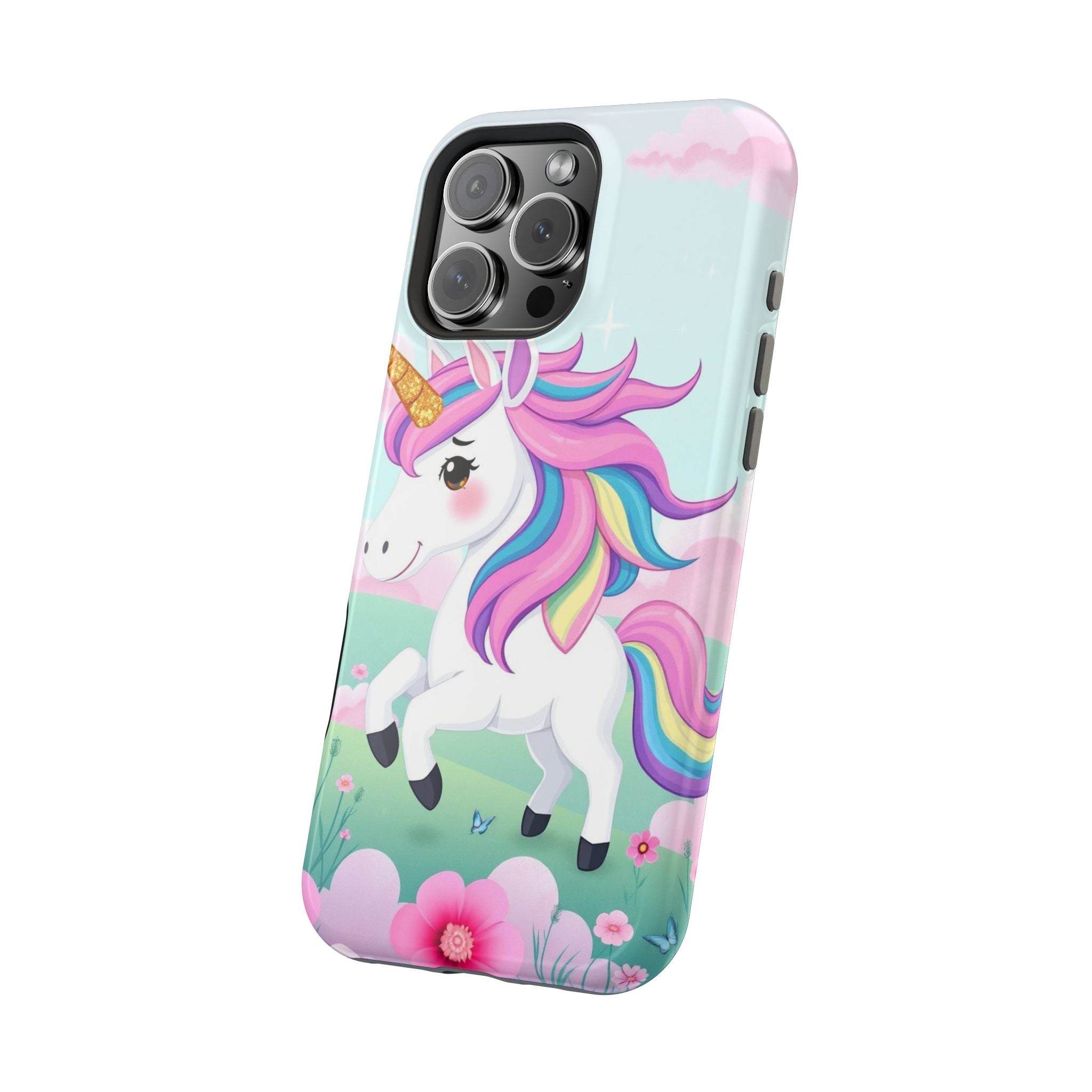 iPhone Rainbow Unicorn Kids Fun Soft iPhone Phone Case Gift Finish · iPhone Case