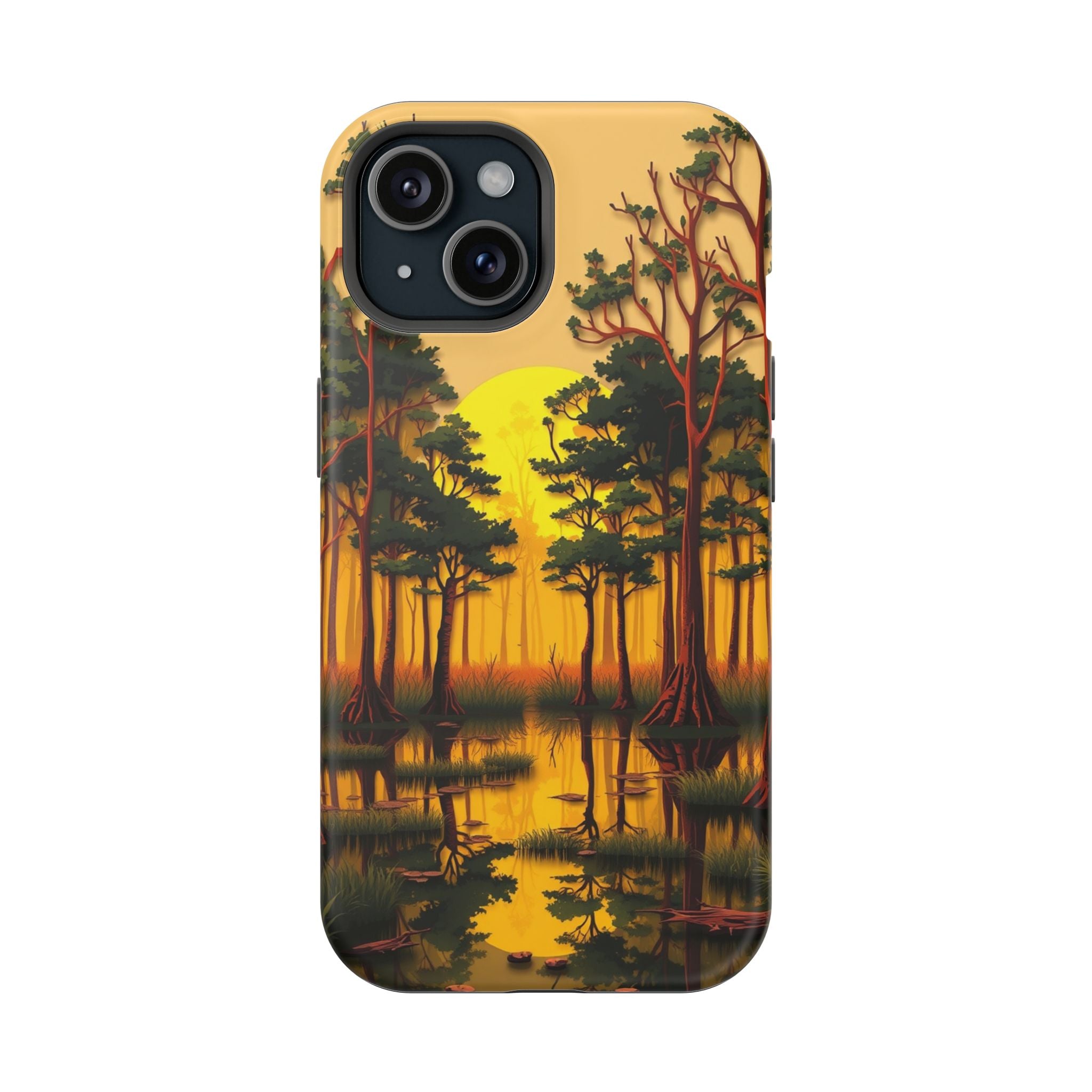 iPhone Earthy Cypress Swamp Design Bold Modern Everyday Snap Case · iPhone Case