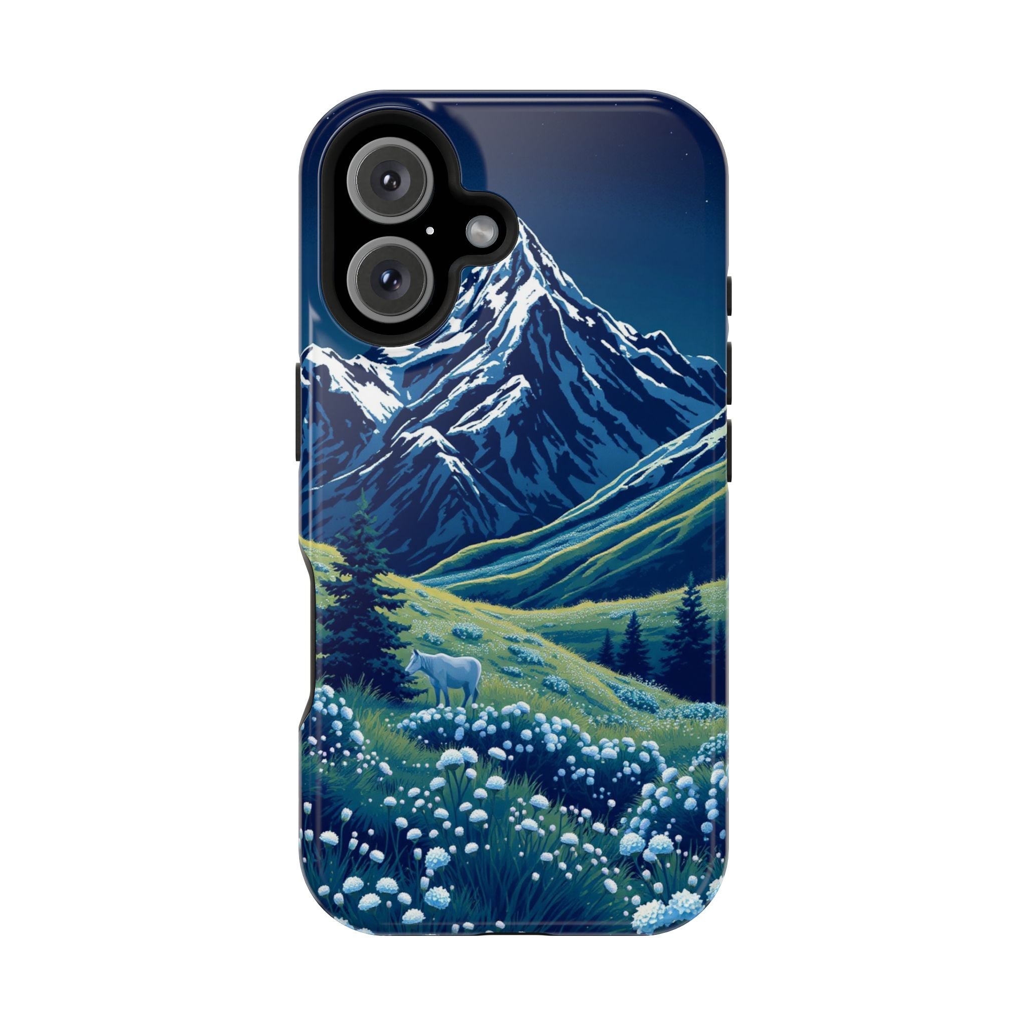 iPhone Midnight Blue And Silver Alpine Meadow Slim iPhone Everyday · iPhone Case