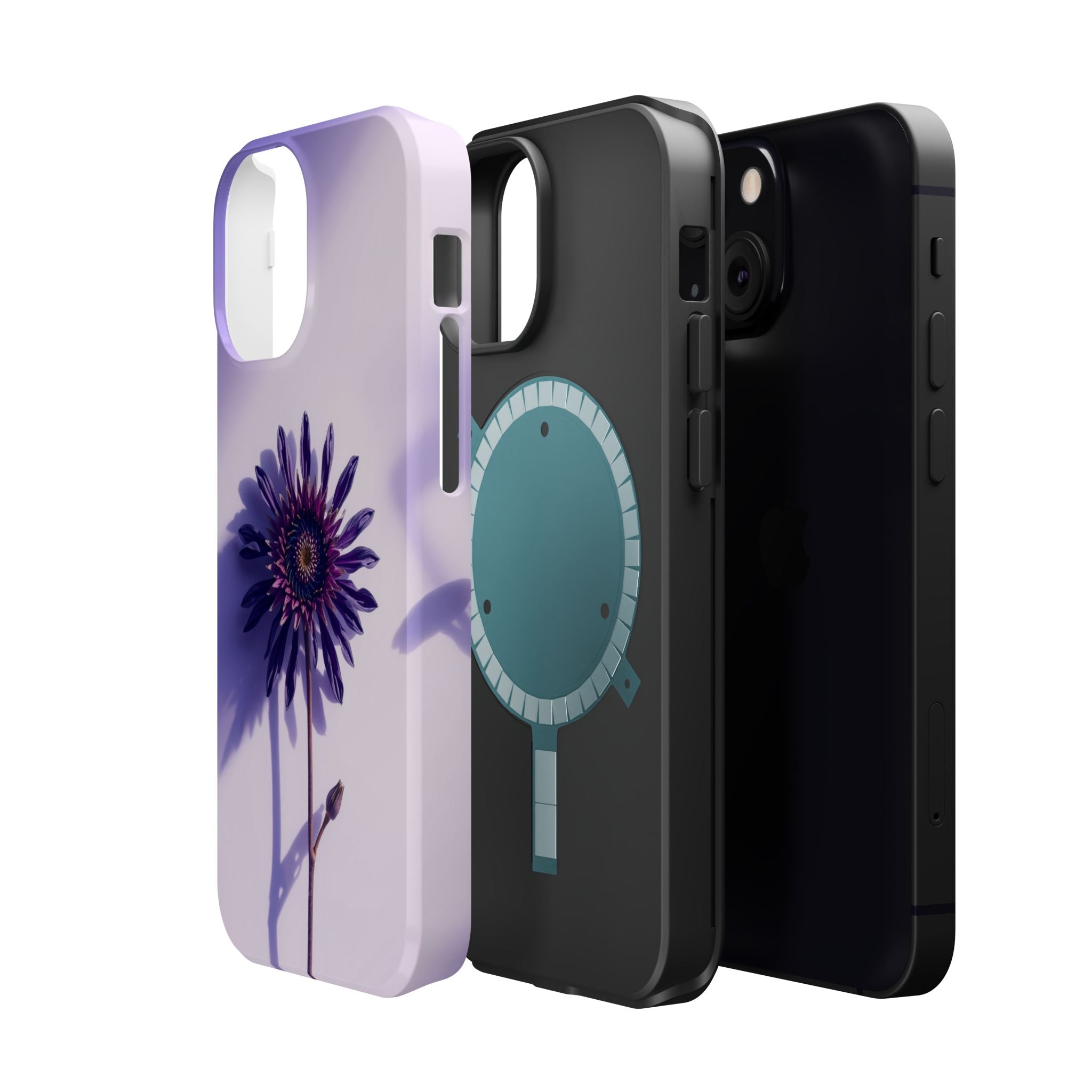 iPhone Indigo And Violet Dried Flower Flat Lay Soft iPhone Finish · iPhone Case