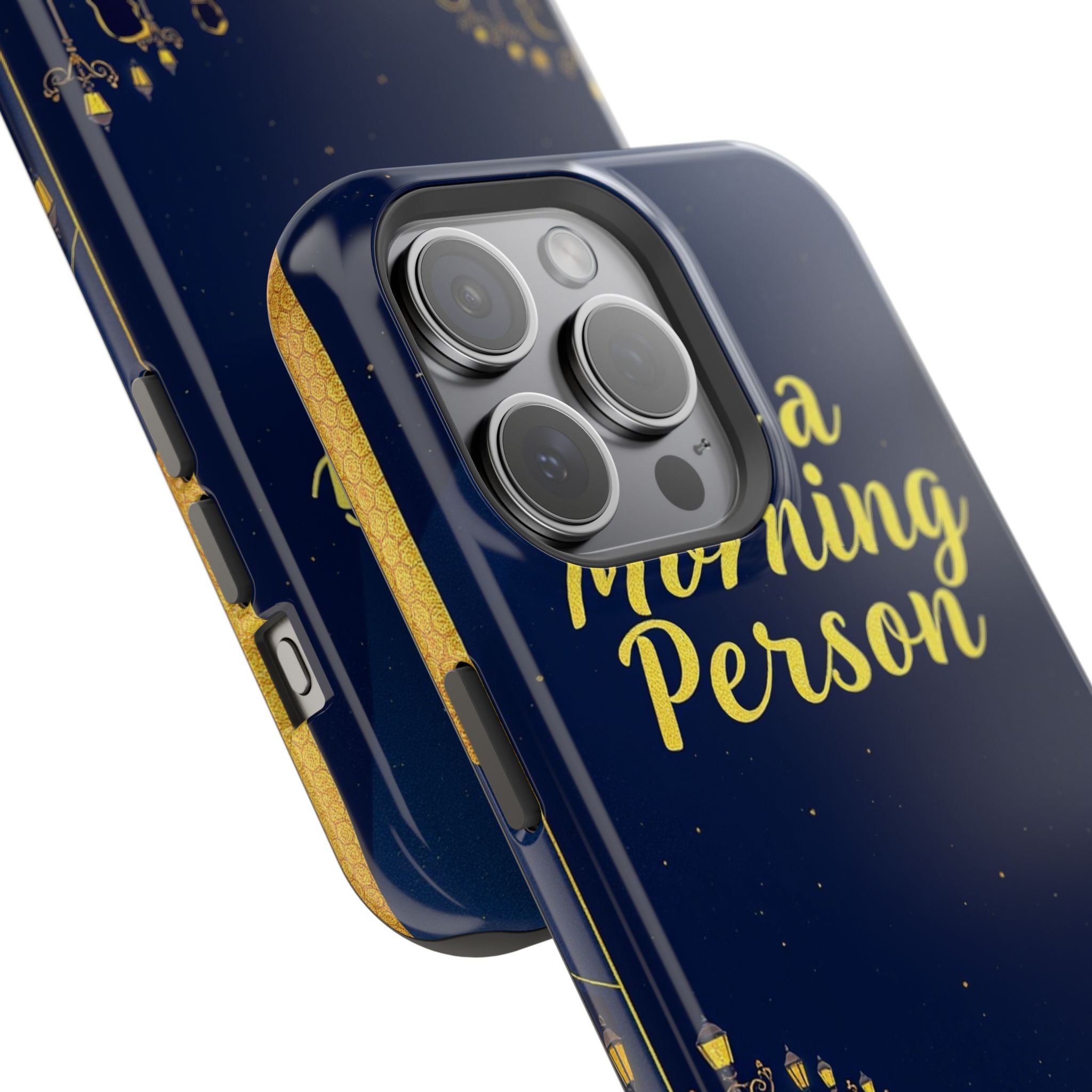 iPhone Midnight Blue And Silver Not a Morning Person Slim Snap Case · iPhone Cas