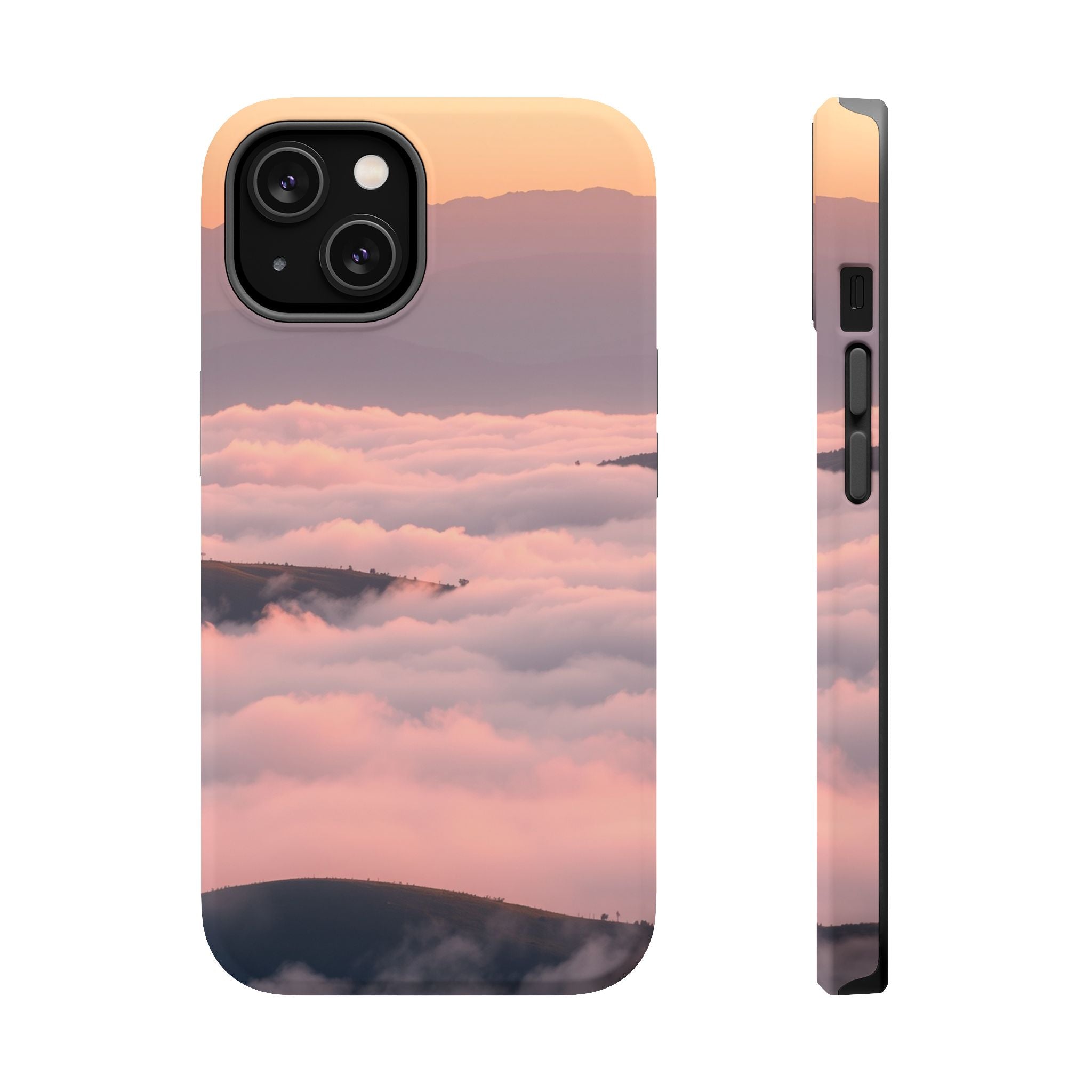 iPhone Fog Rolling Over Hills Grunge Distressed Soft iPhone Finish · iPhone Case